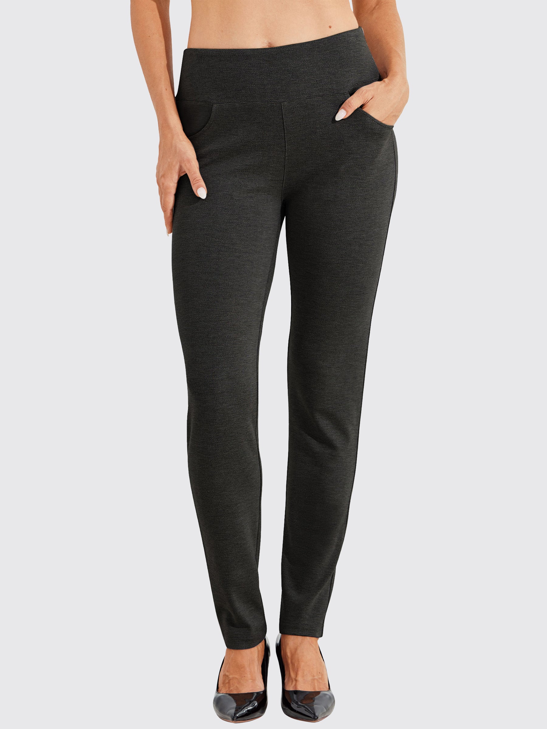 Womens Skinny Stretch Dress Pants charcoal dark gray