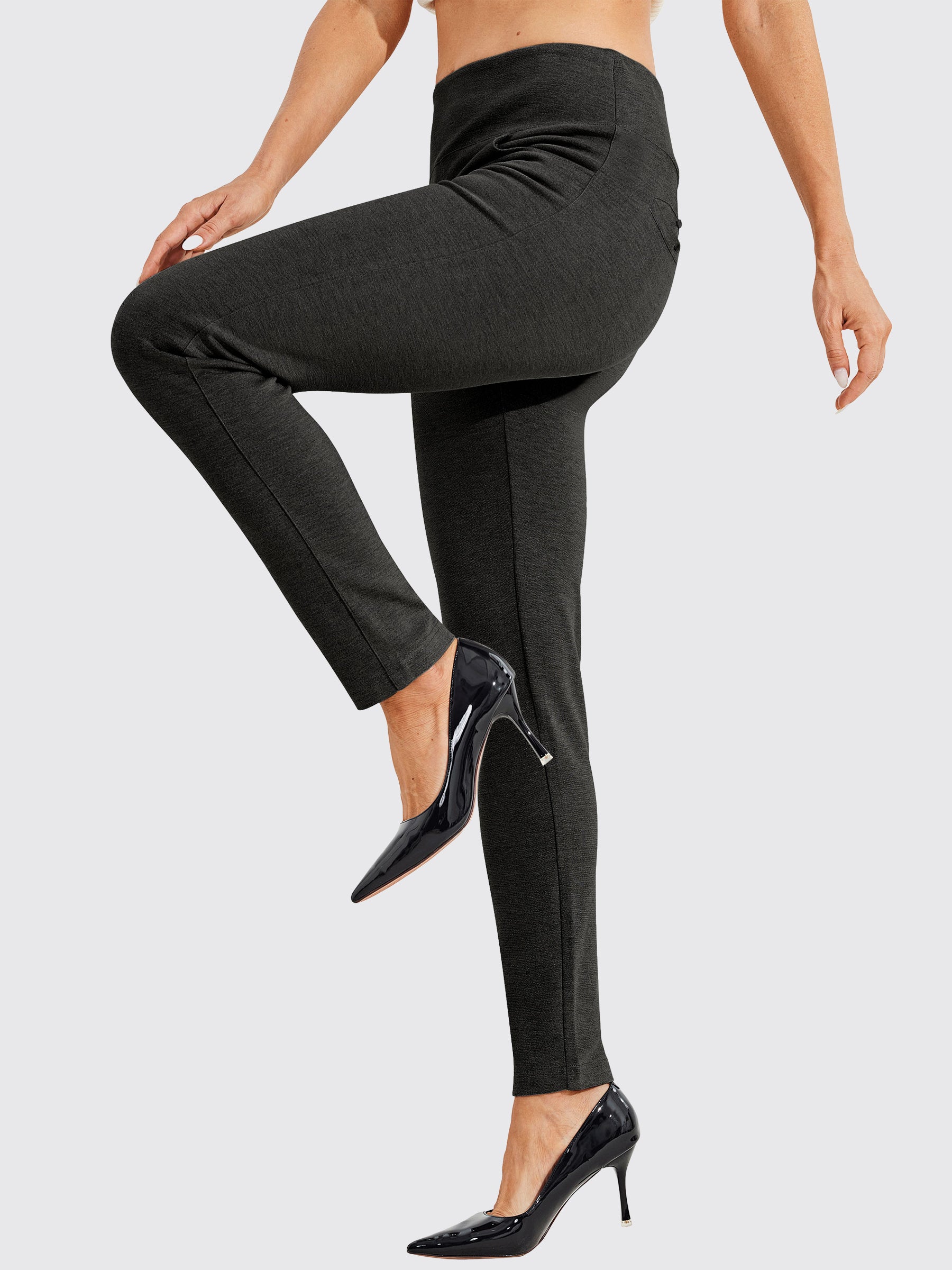 Womens Skinny Stretch Dress Pants charcoal dark gray