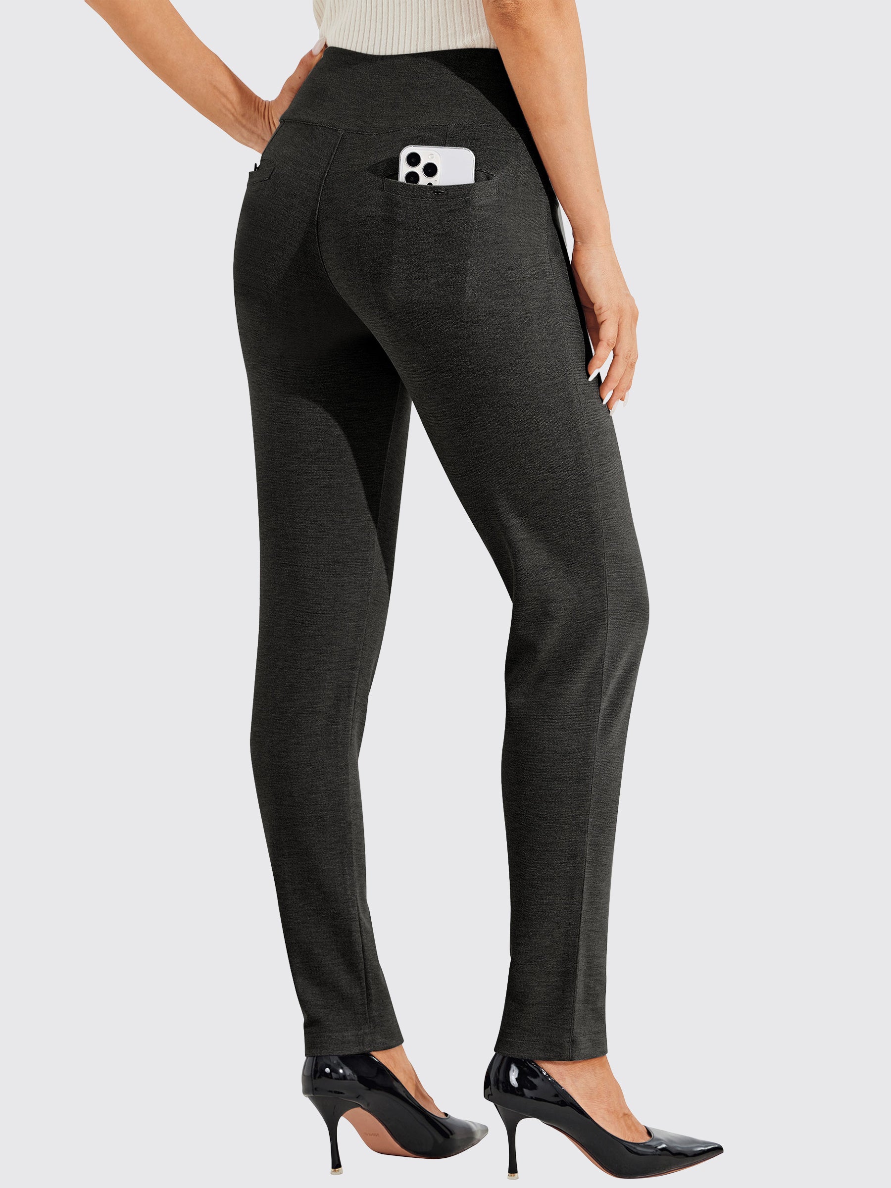 Womens Skinny Stretch Dress Pants charcoal dark gray