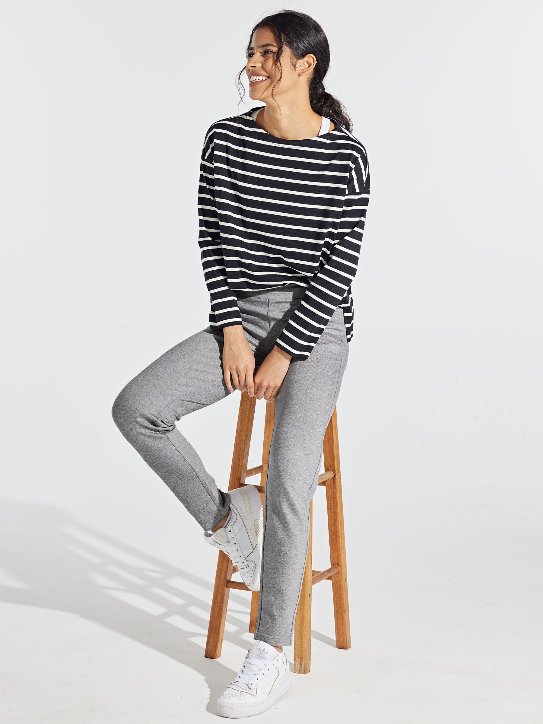 Womens Skinny Stretch Dress Pants charcoal light gray