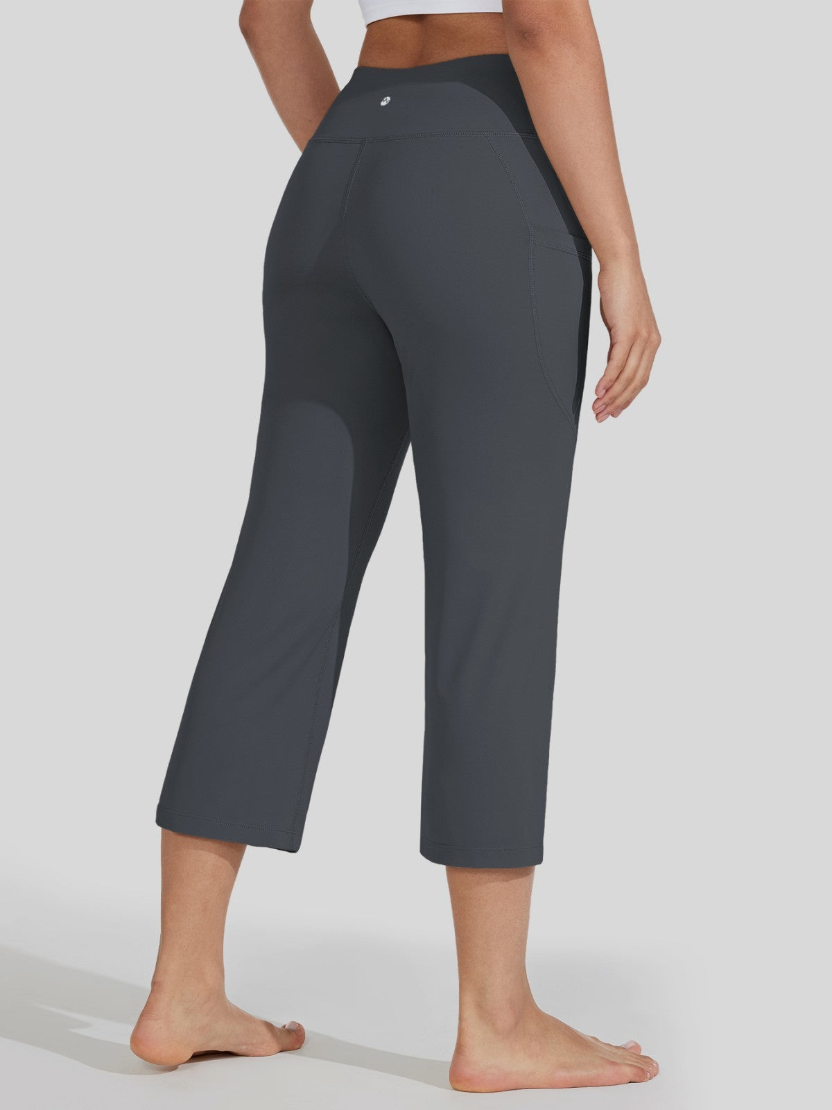 Willit Women's Straight Leg Capris Pants_deep gray