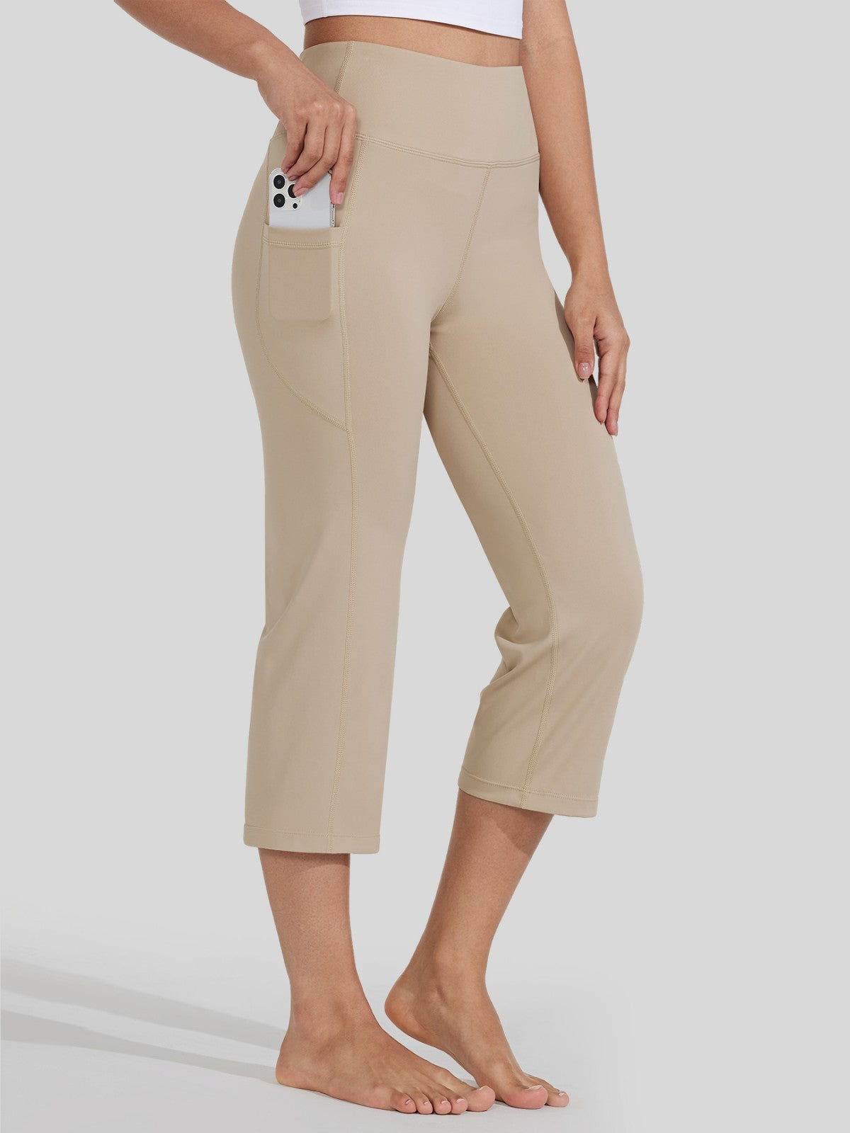 Willit Women's Straight Leg Capris Pants_navy