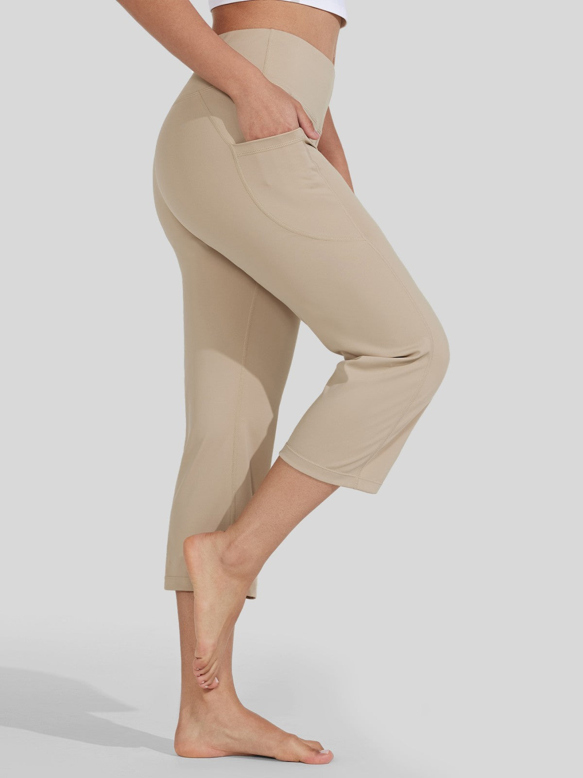 Willit Women's Straight Leg Capris Pants_navy