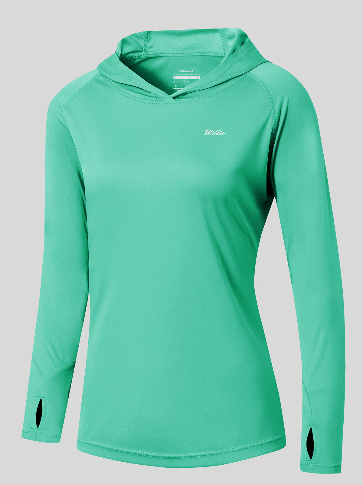 Willit Women's Sun Protection Hoodie UPF 50+_green