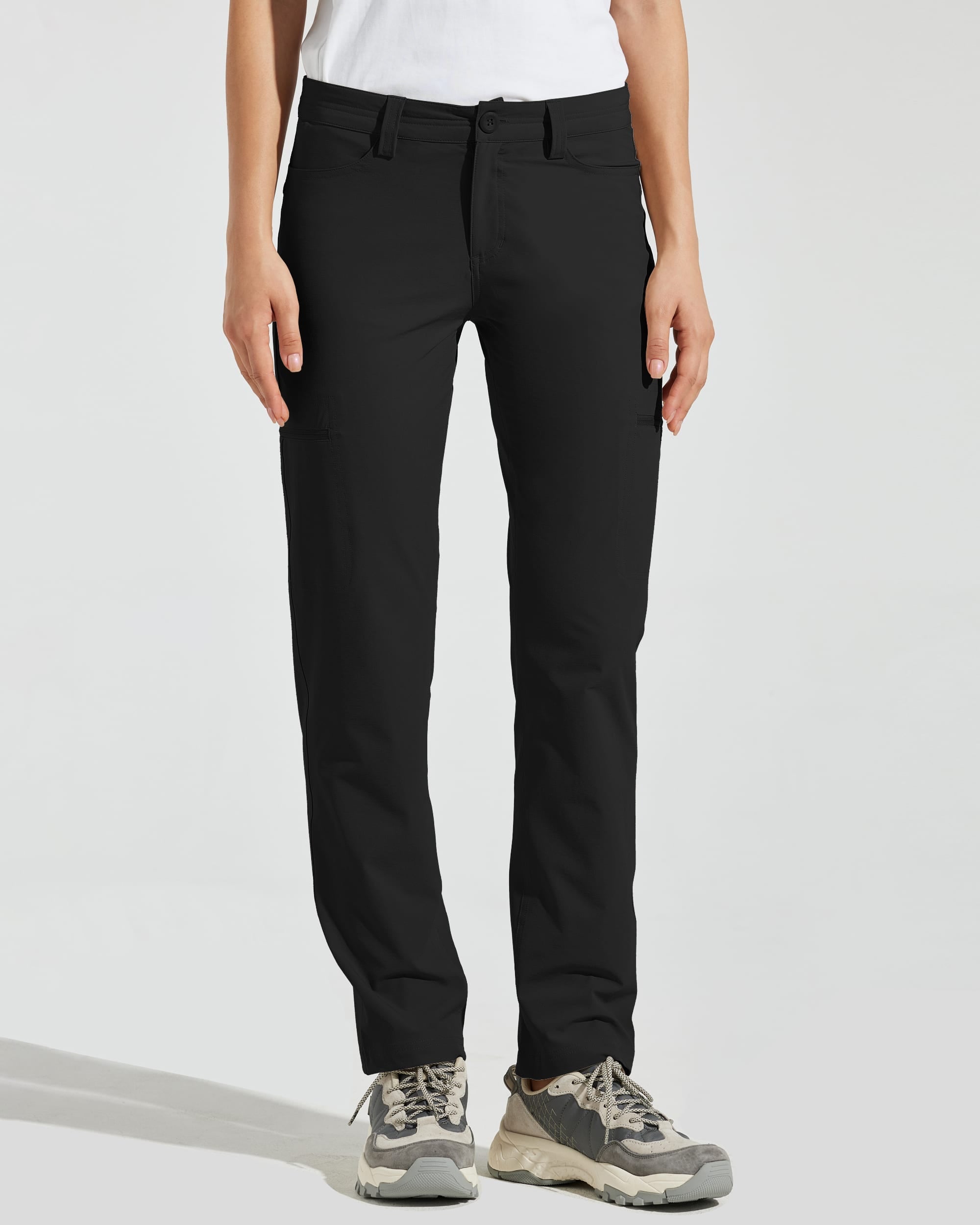 Women's Waterproof Hiking Pants_Black_model1