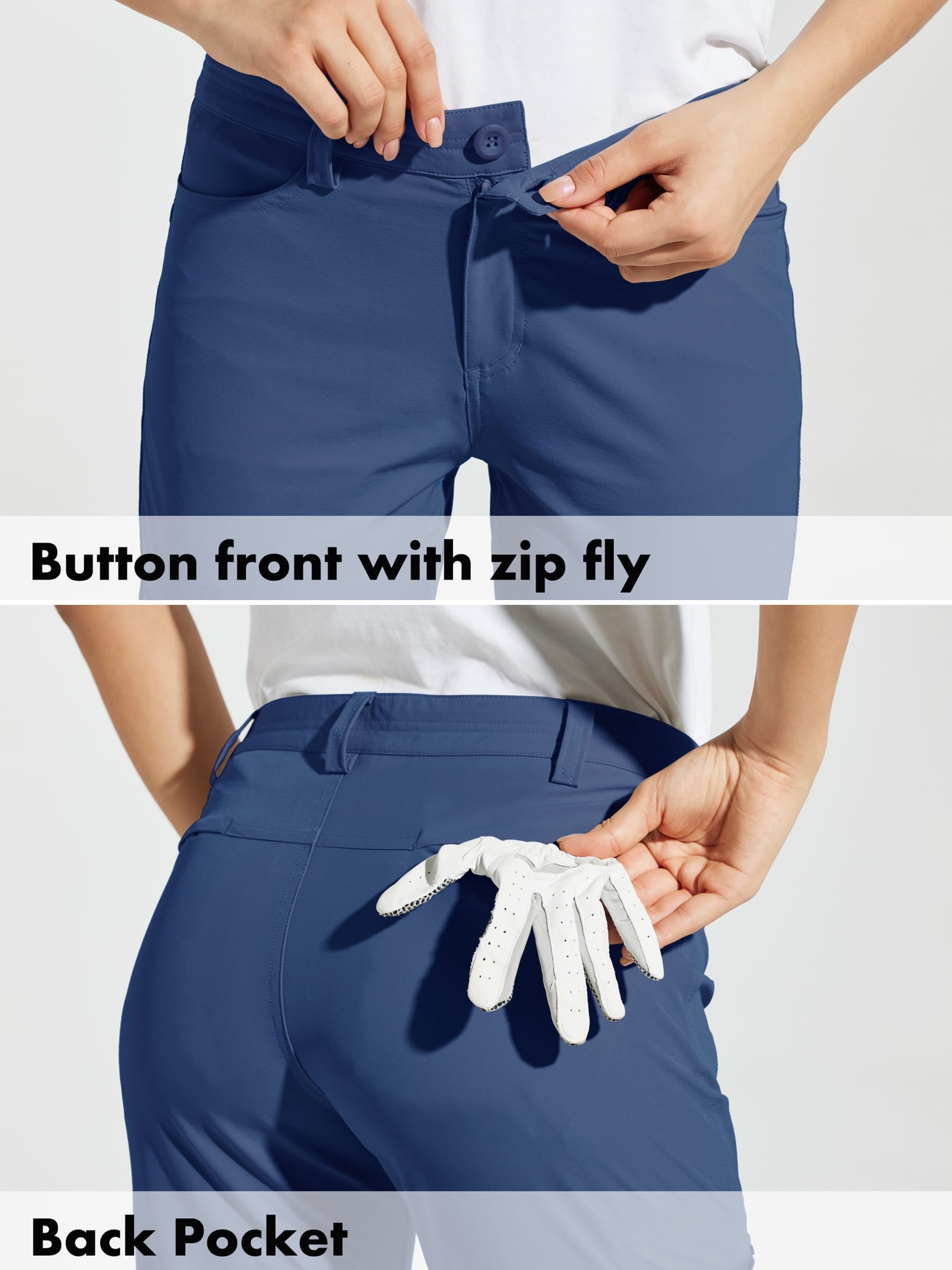 Women's Waterproof Hiking Pants_Navy_detail2