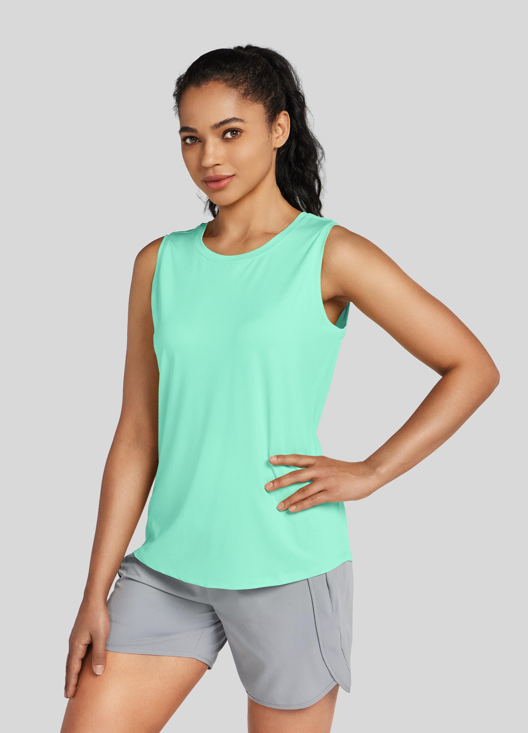 Womens Workout Tank Top aqua