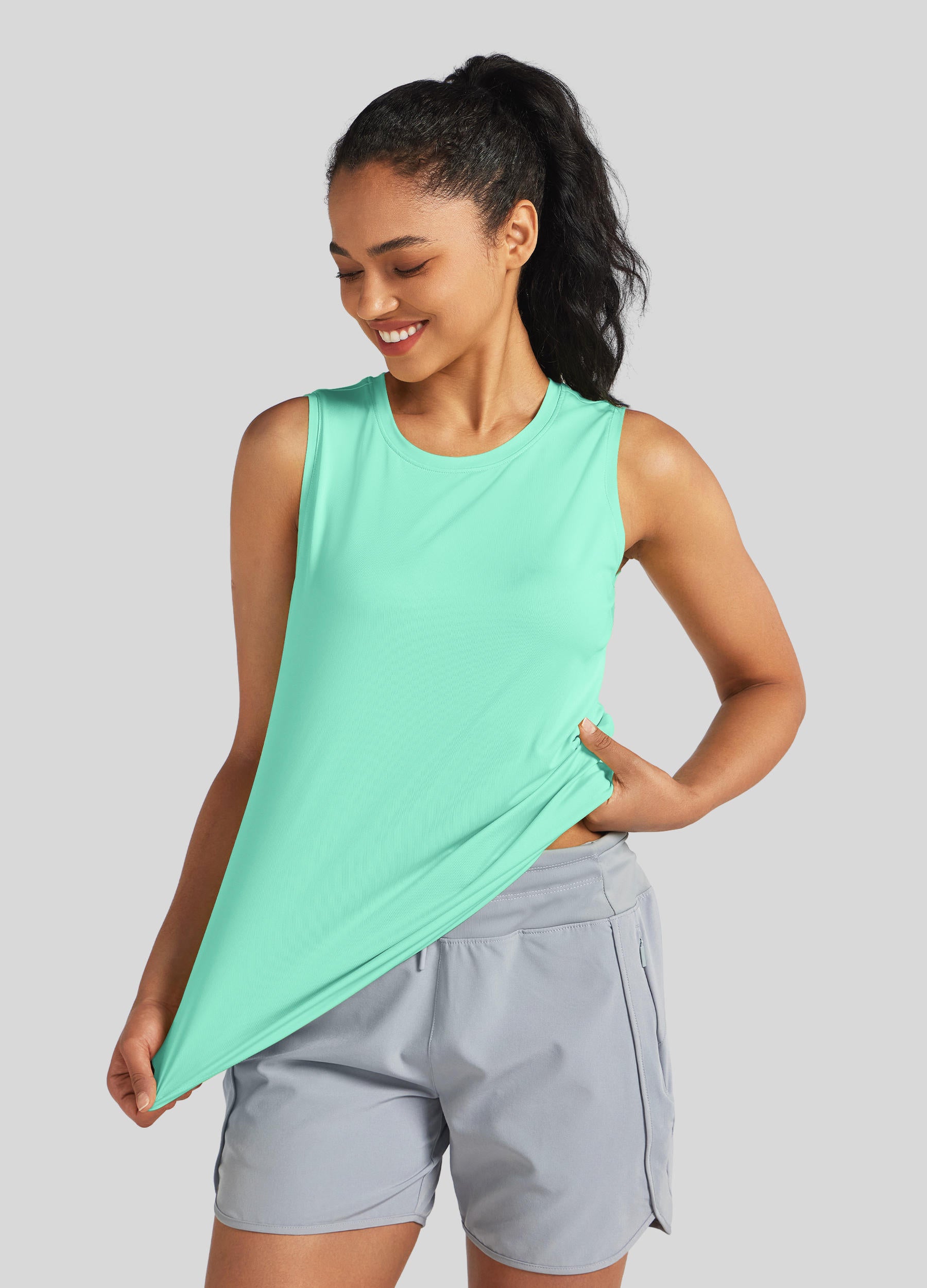 Womens Workout Tank Top aqua