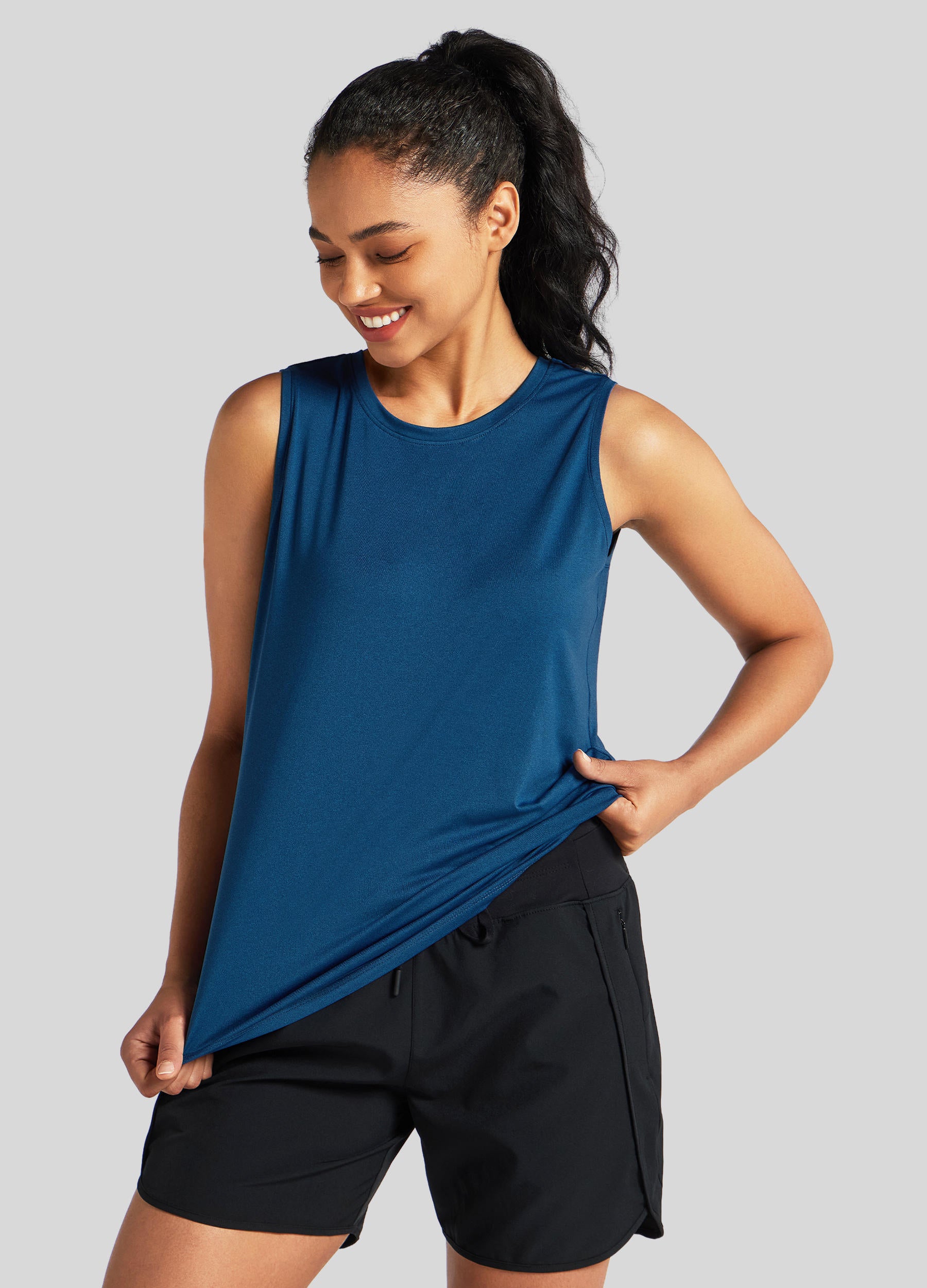 Womens Workout Tank Top deep blue