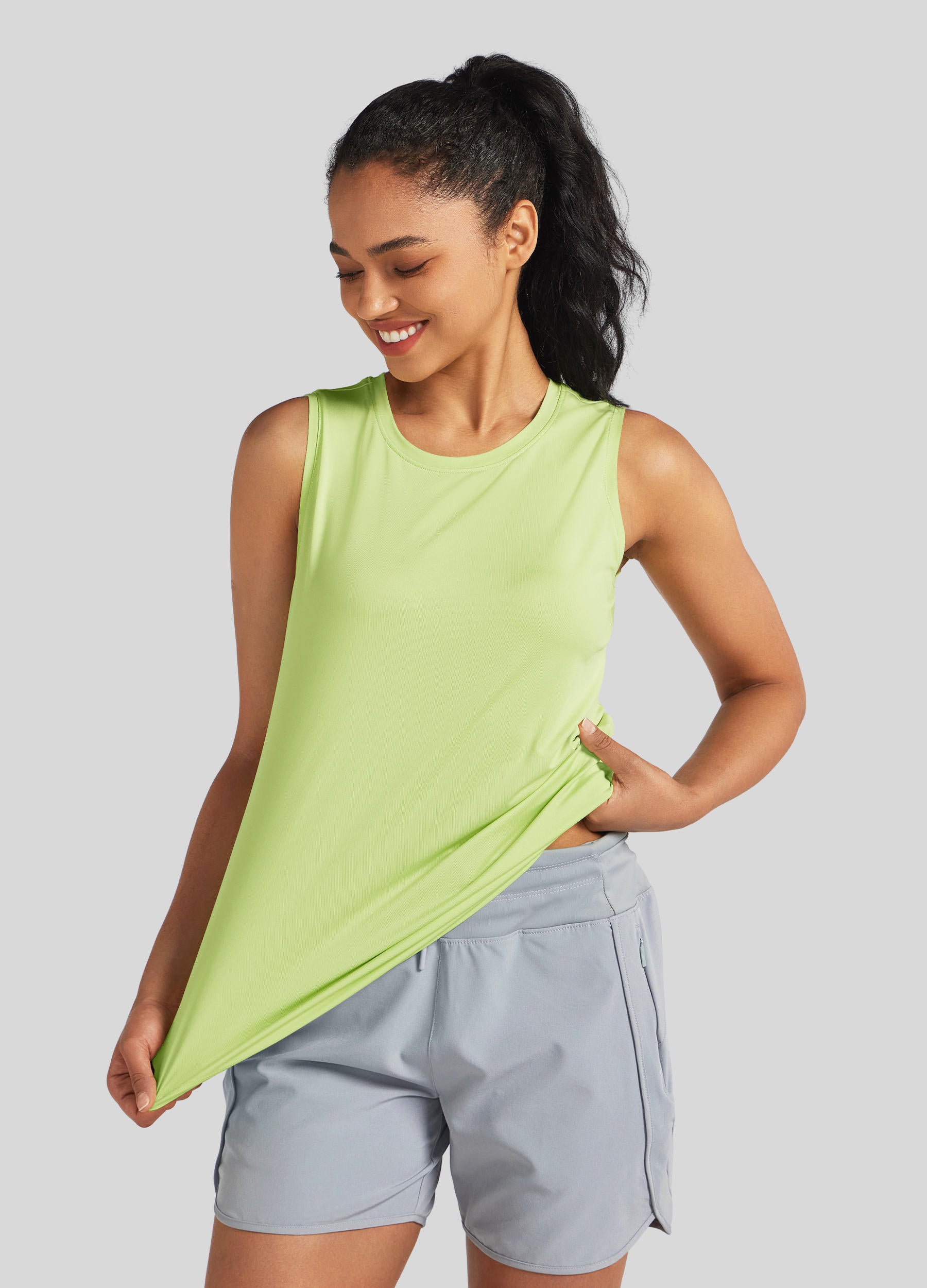 Womens Workout Tank Top lime green