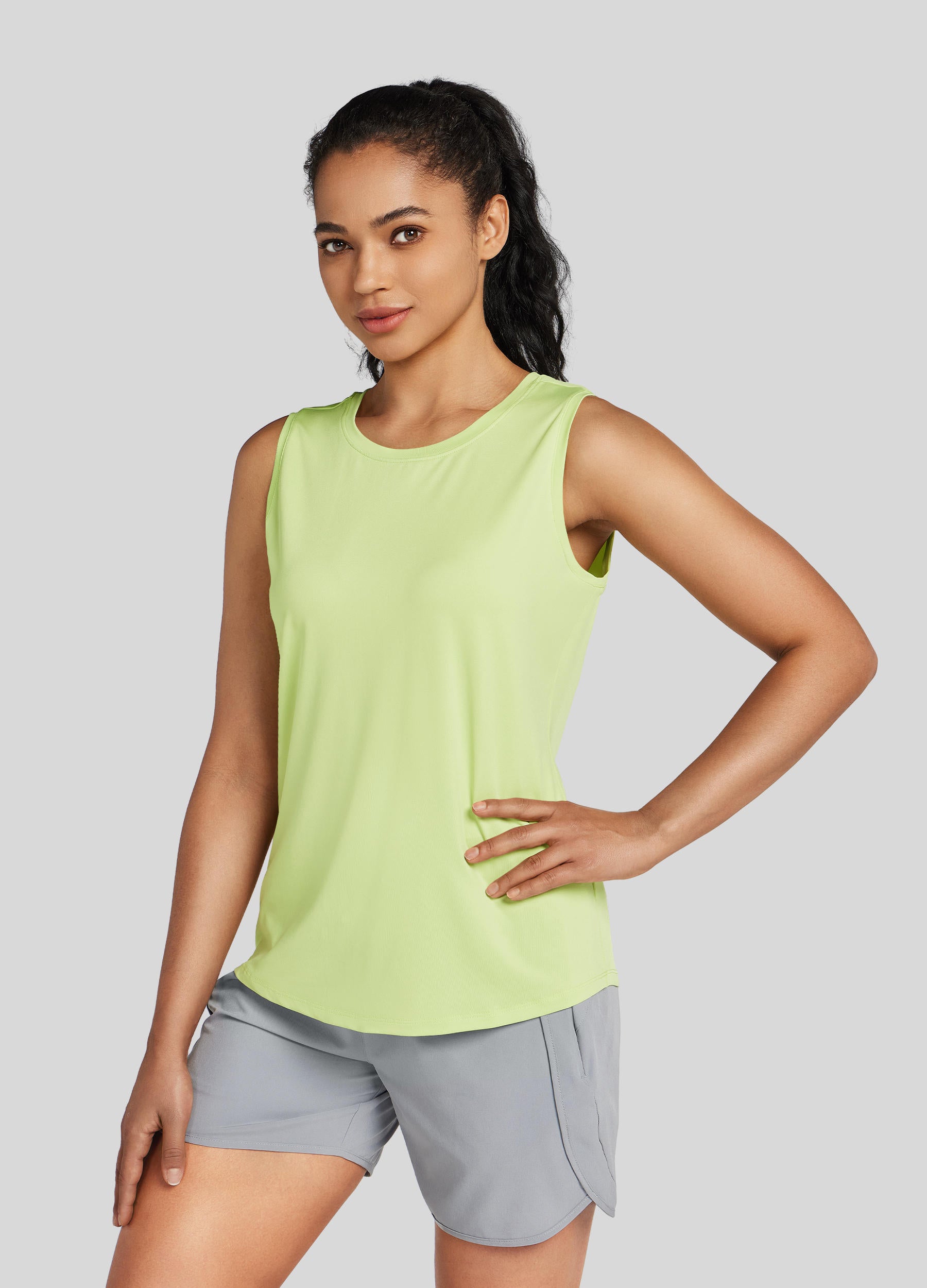 Womens Workout Tank Top lime green