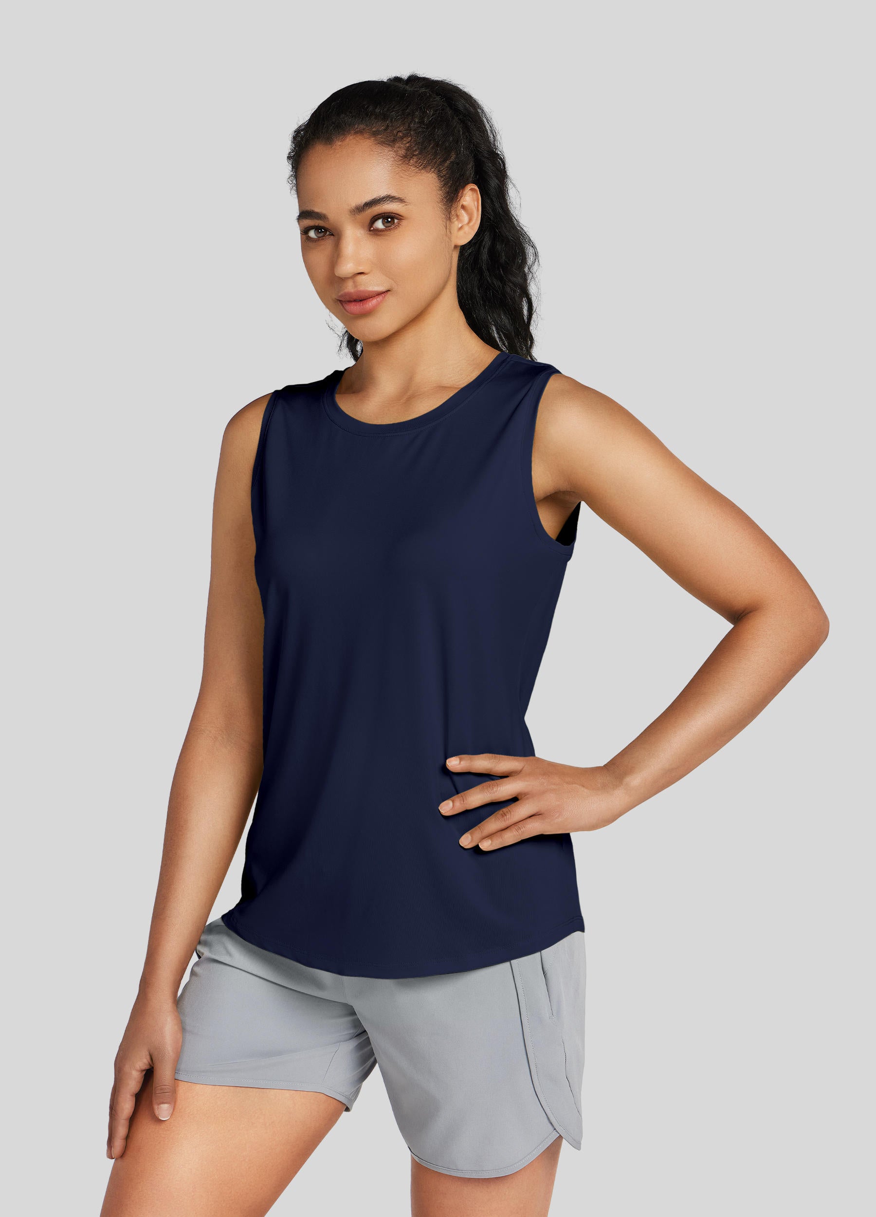 Womens Workout Tank Top navy
