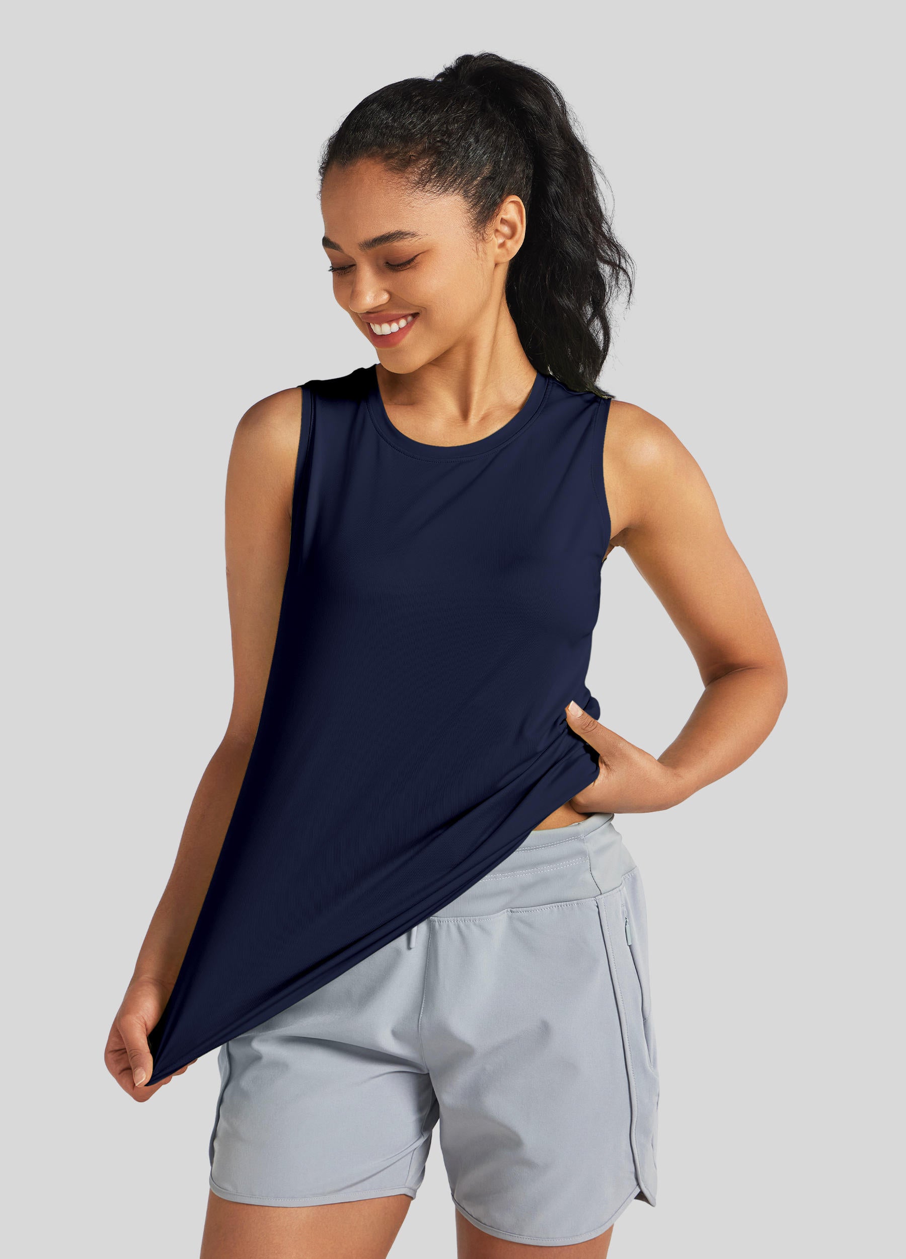 Womens Workout Tank Top navy