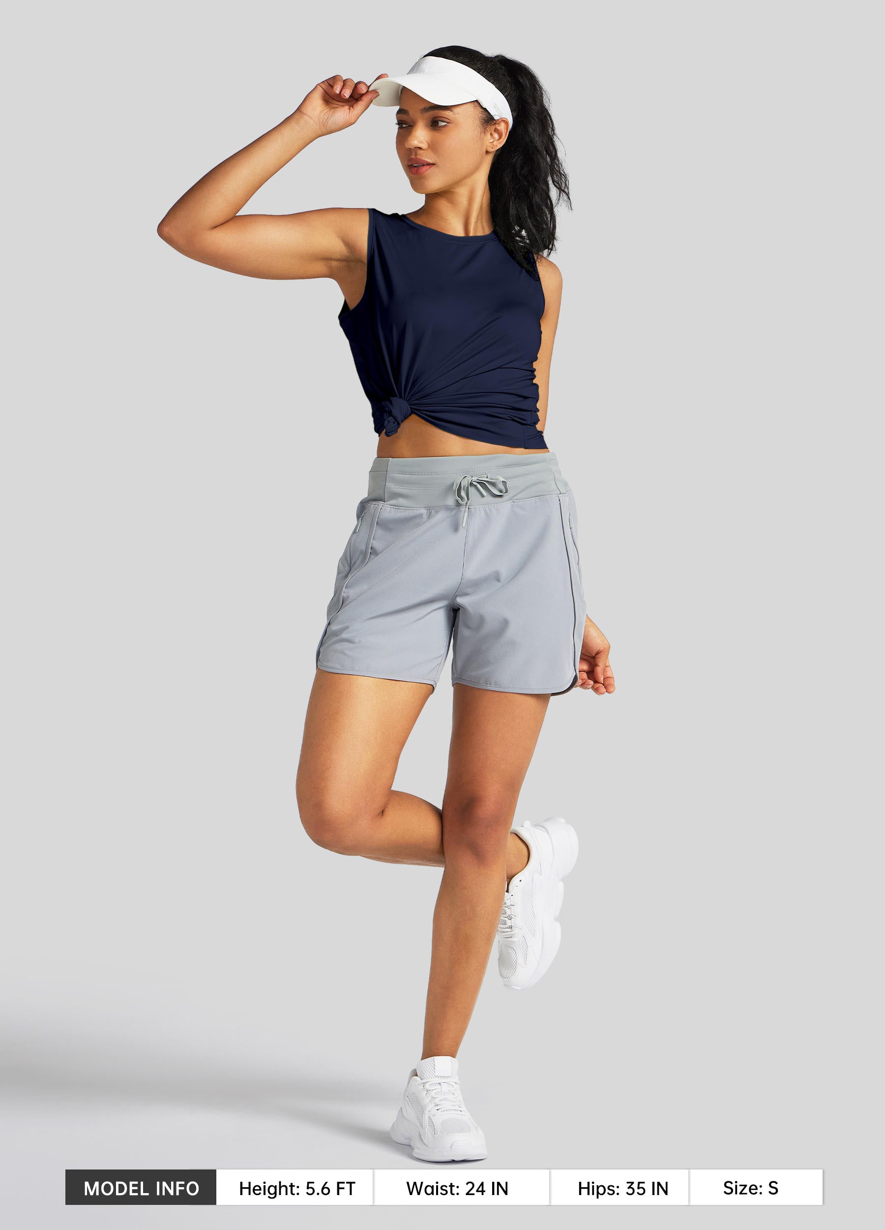 Womens Workout Tank Top navy