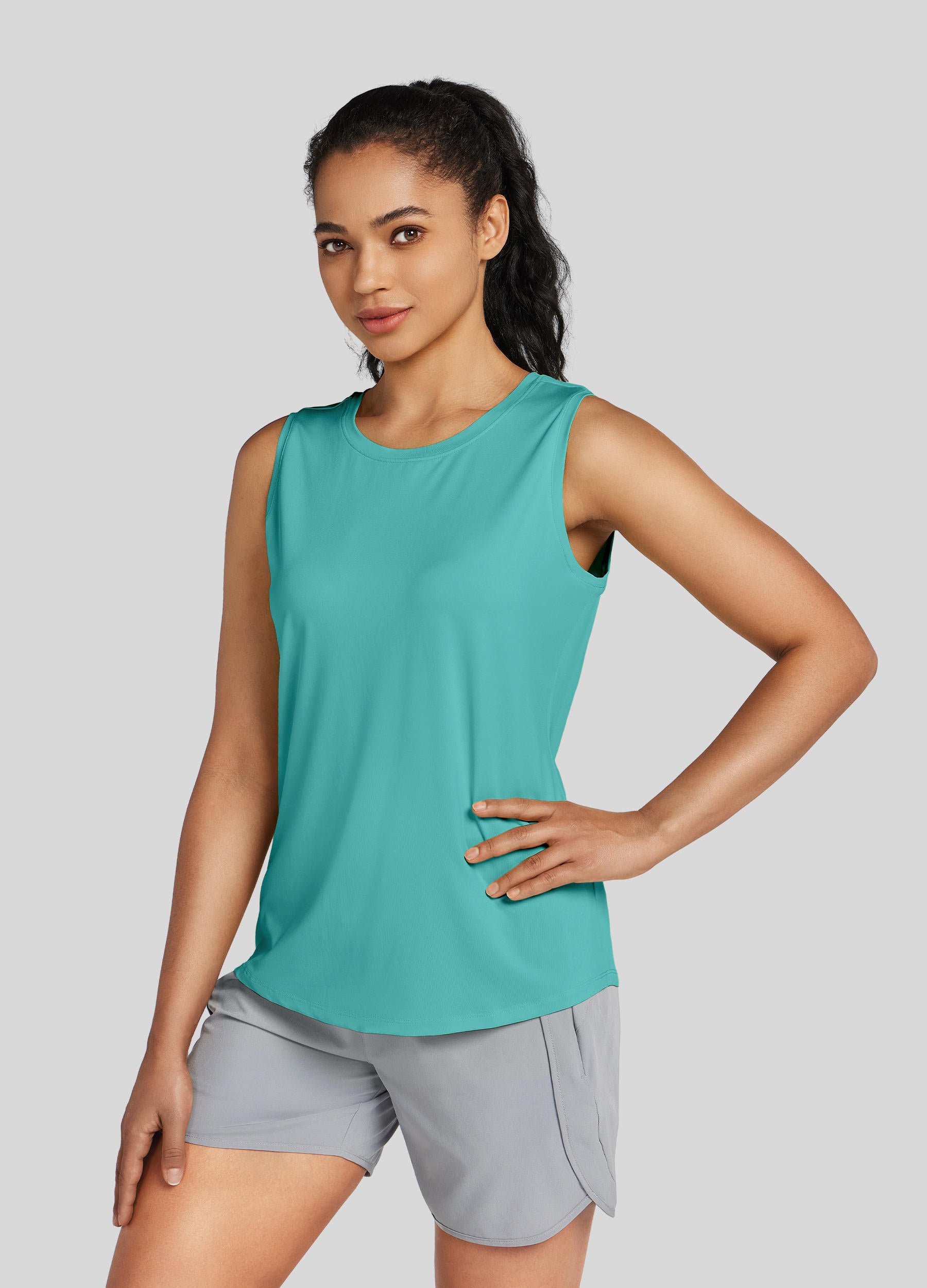 Womens Workout Tank Top teal