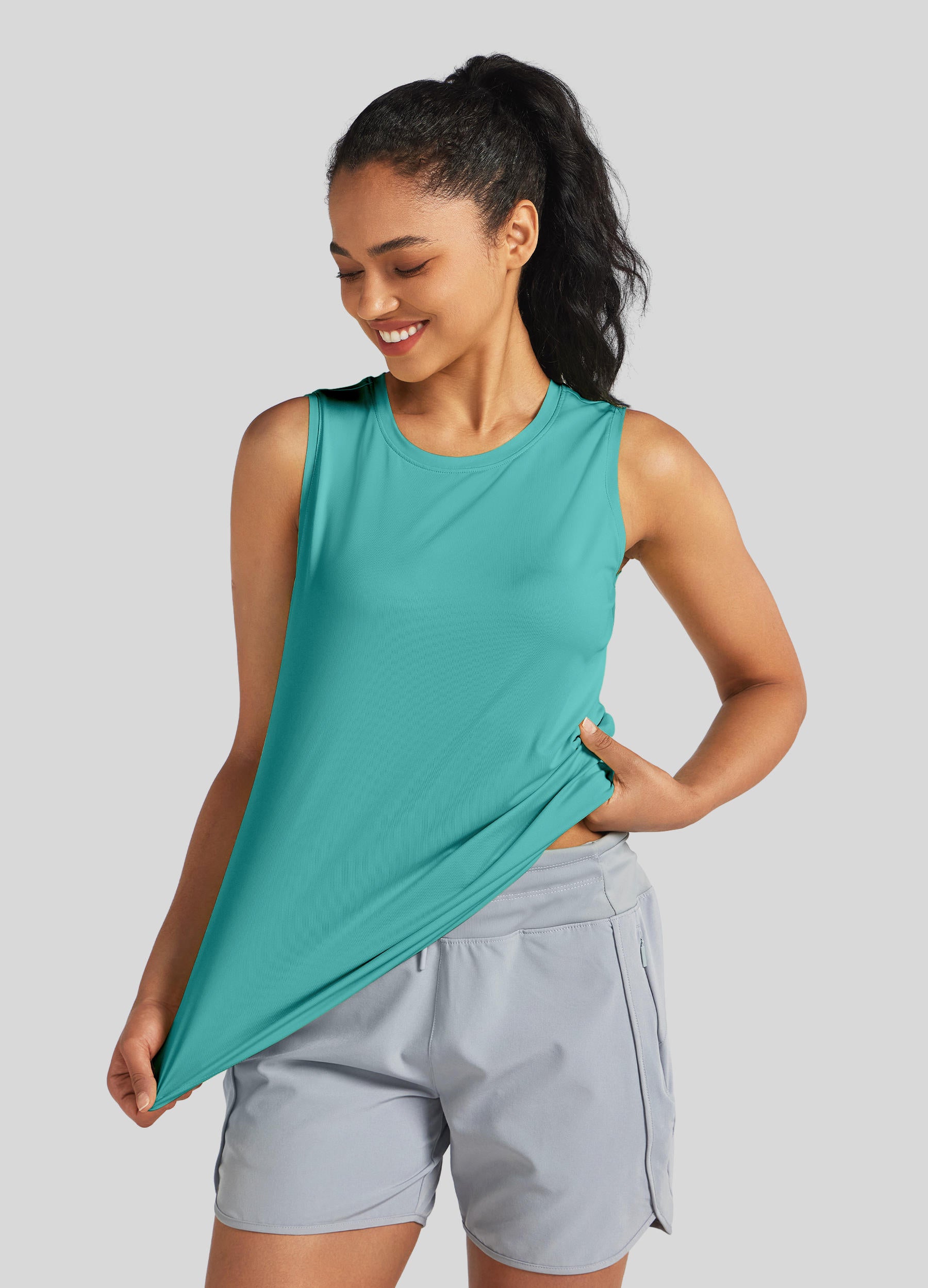 Womens Workout Tank Top teal