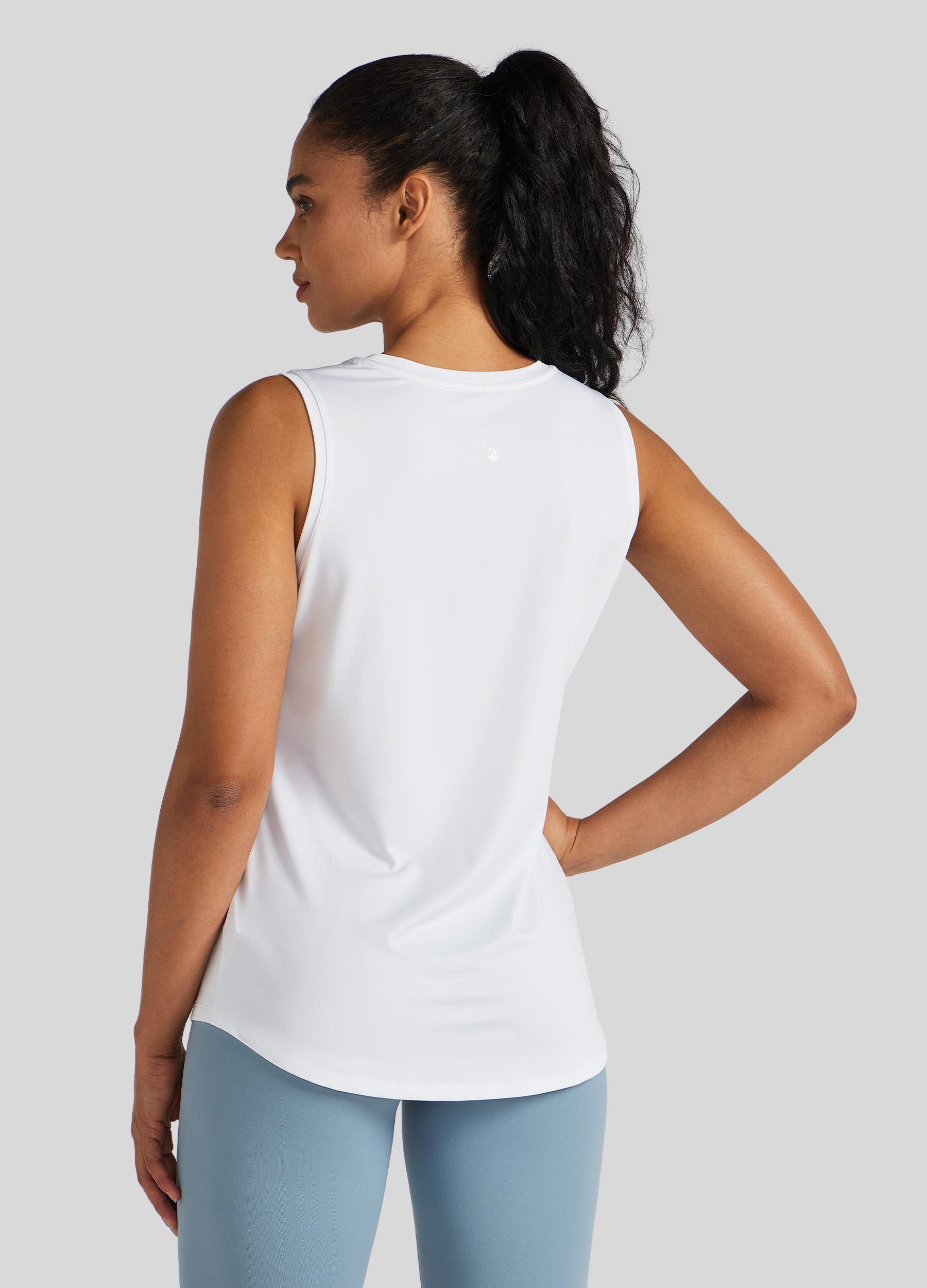 Womens Workout Tank Top white