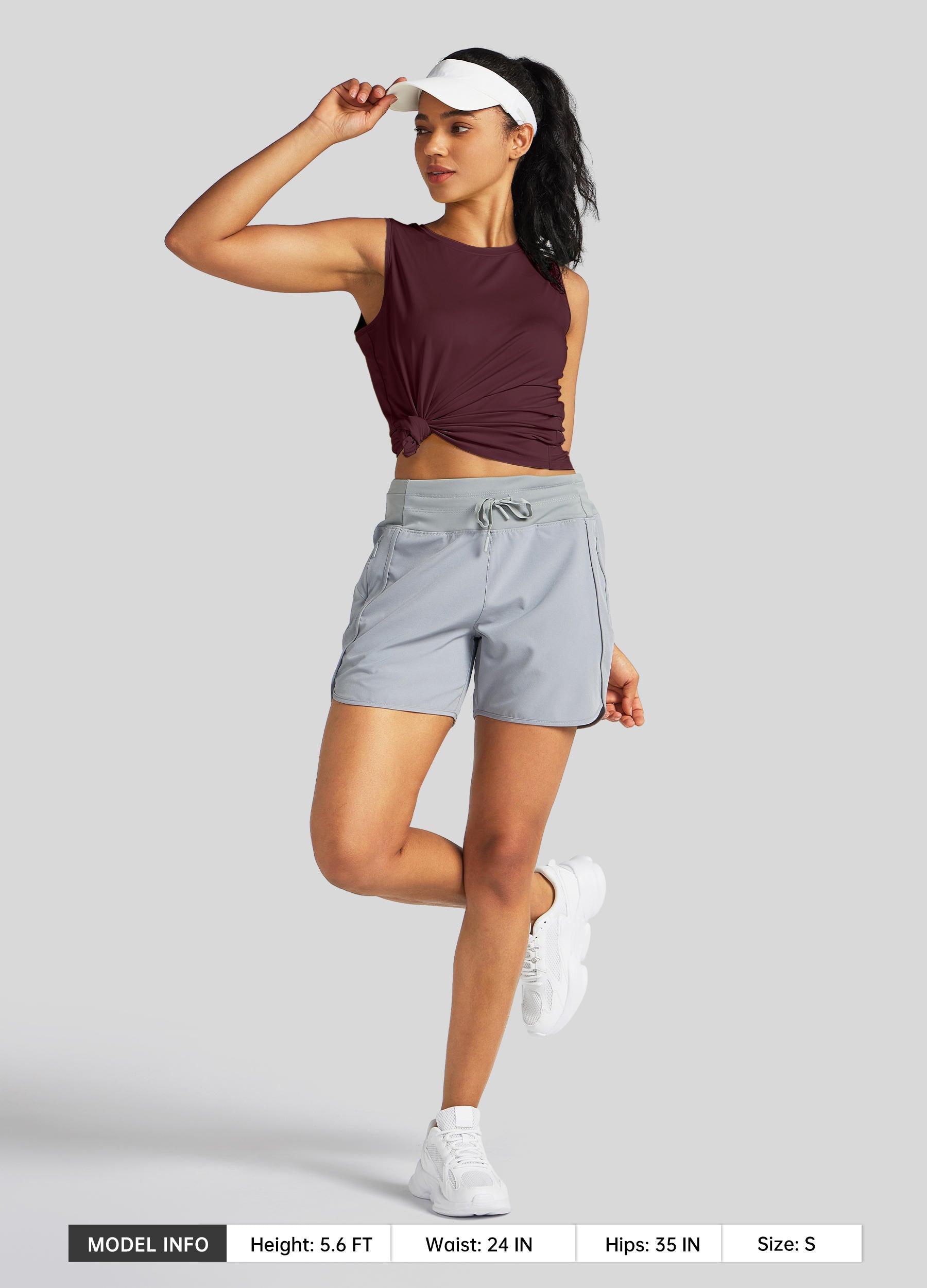 Womens Workout Tank Top wine red