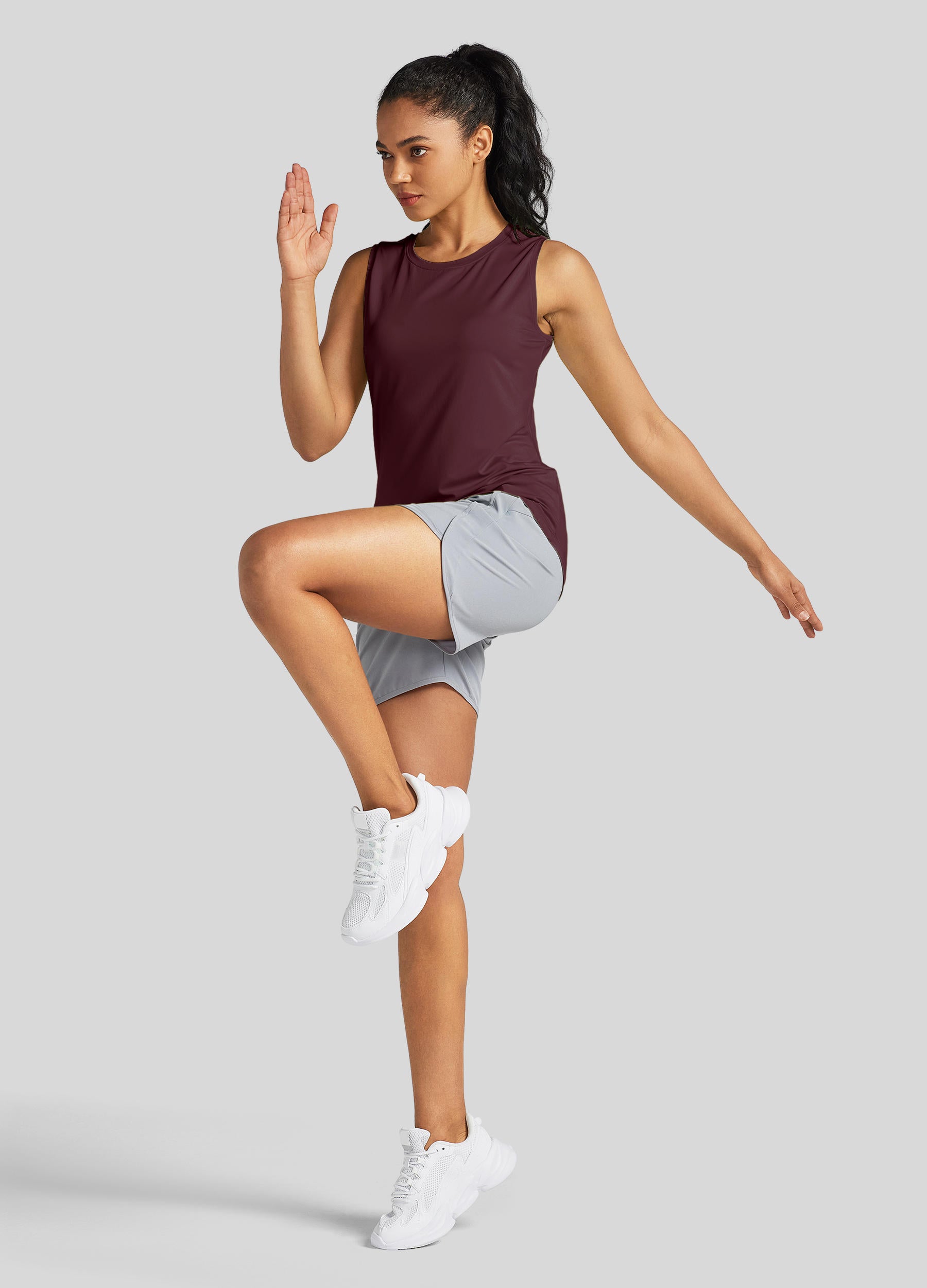 Womens Workout Tank Top wine red