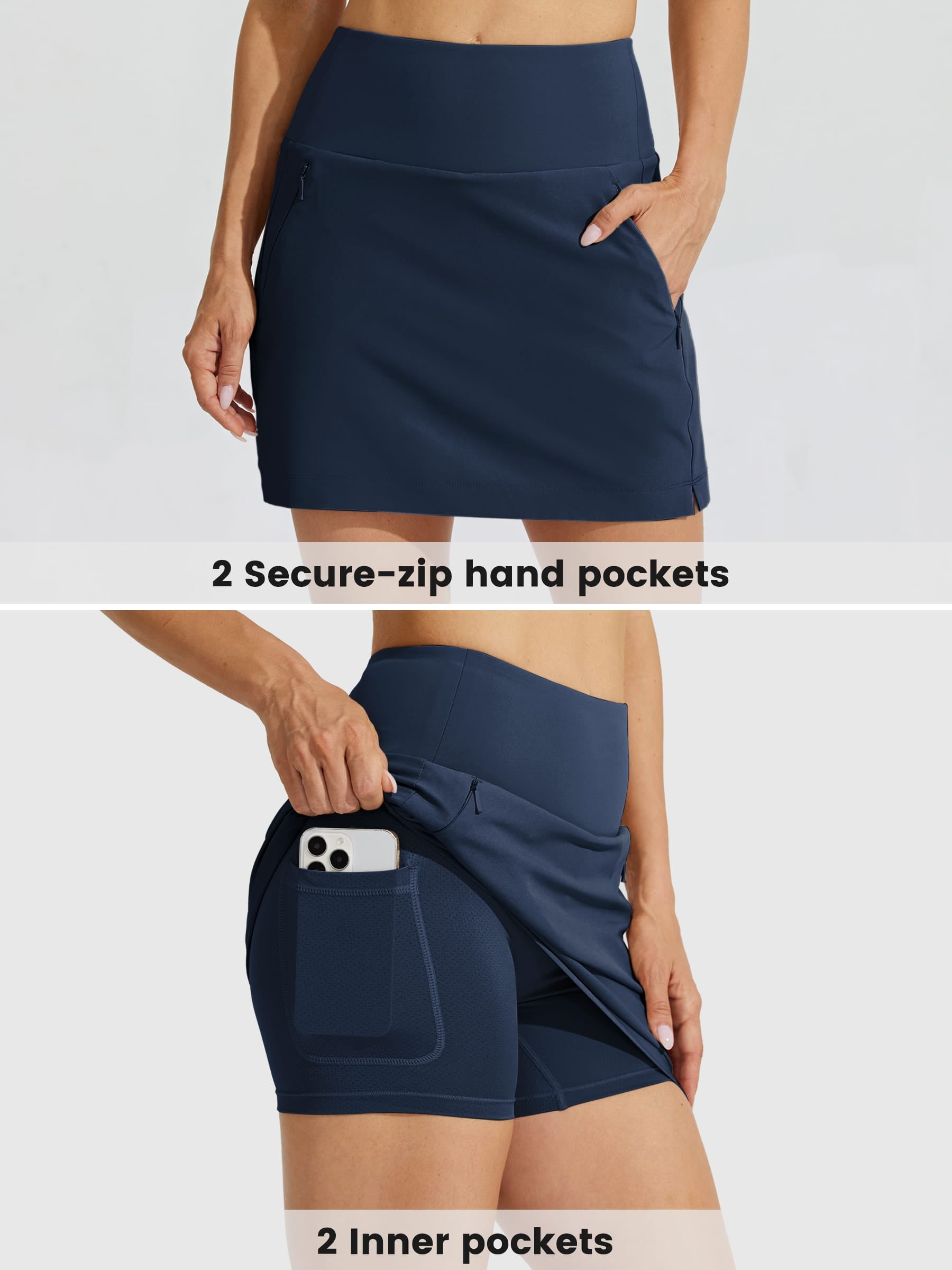 Women's Woven Outdoor Skort_Navy_detail