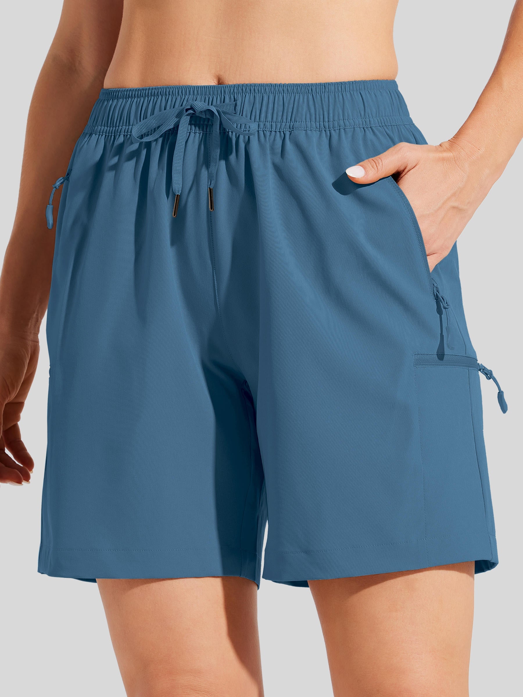 Women's Hiking Athletic Shorts_blue ashes4
