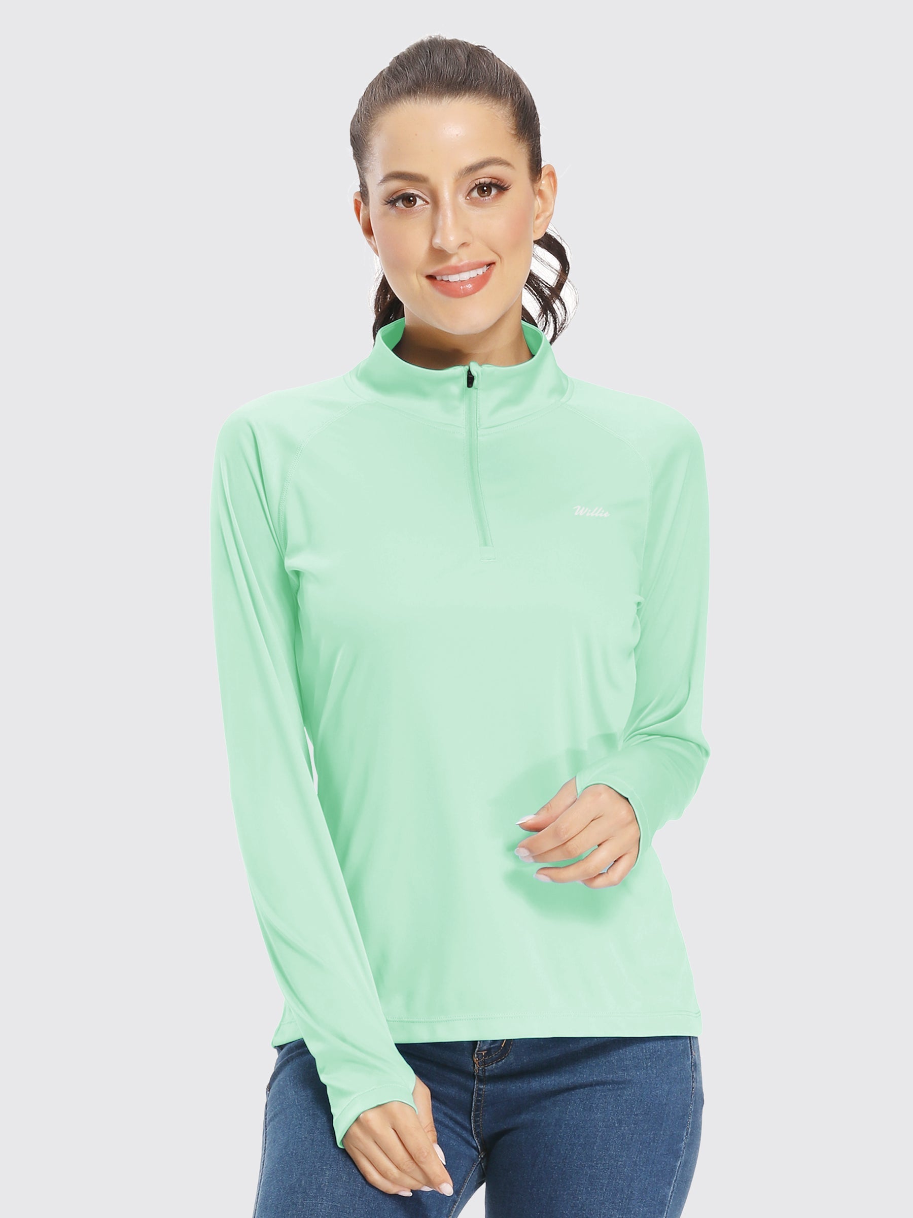 Women's UPF 50+ Sun Protection Shirt Half-Zip