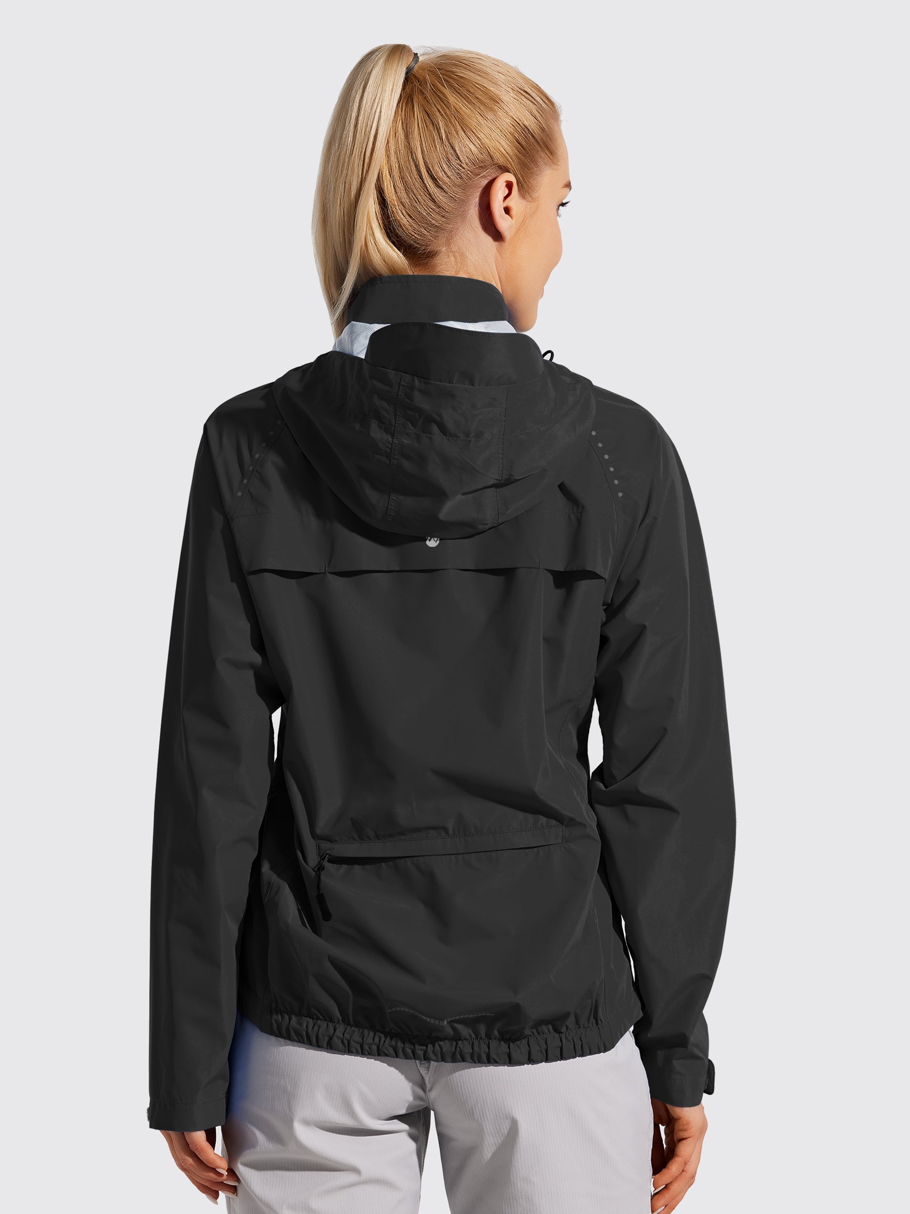 Willit Women's Waterproof Cycling Jackets_Black_model1