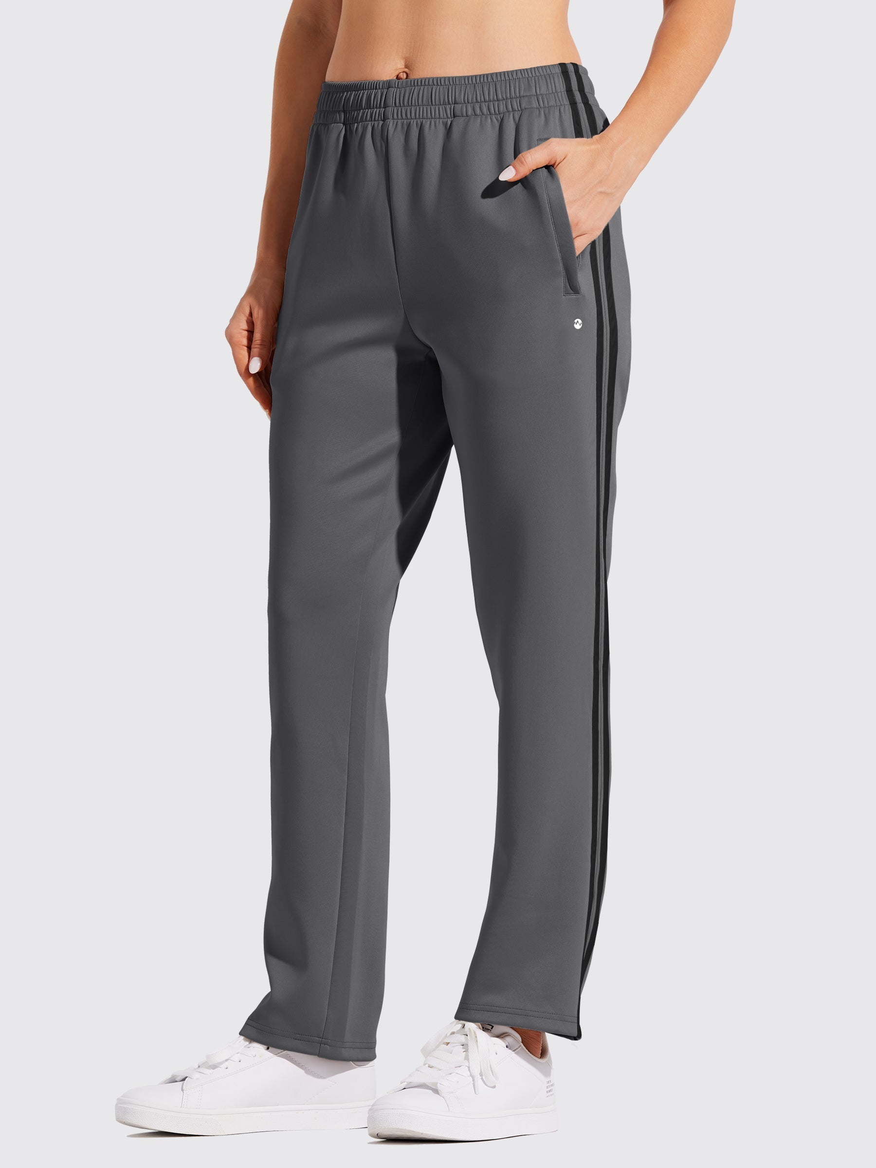 Willit Women's Warm Up Track Pants_DeepGray1