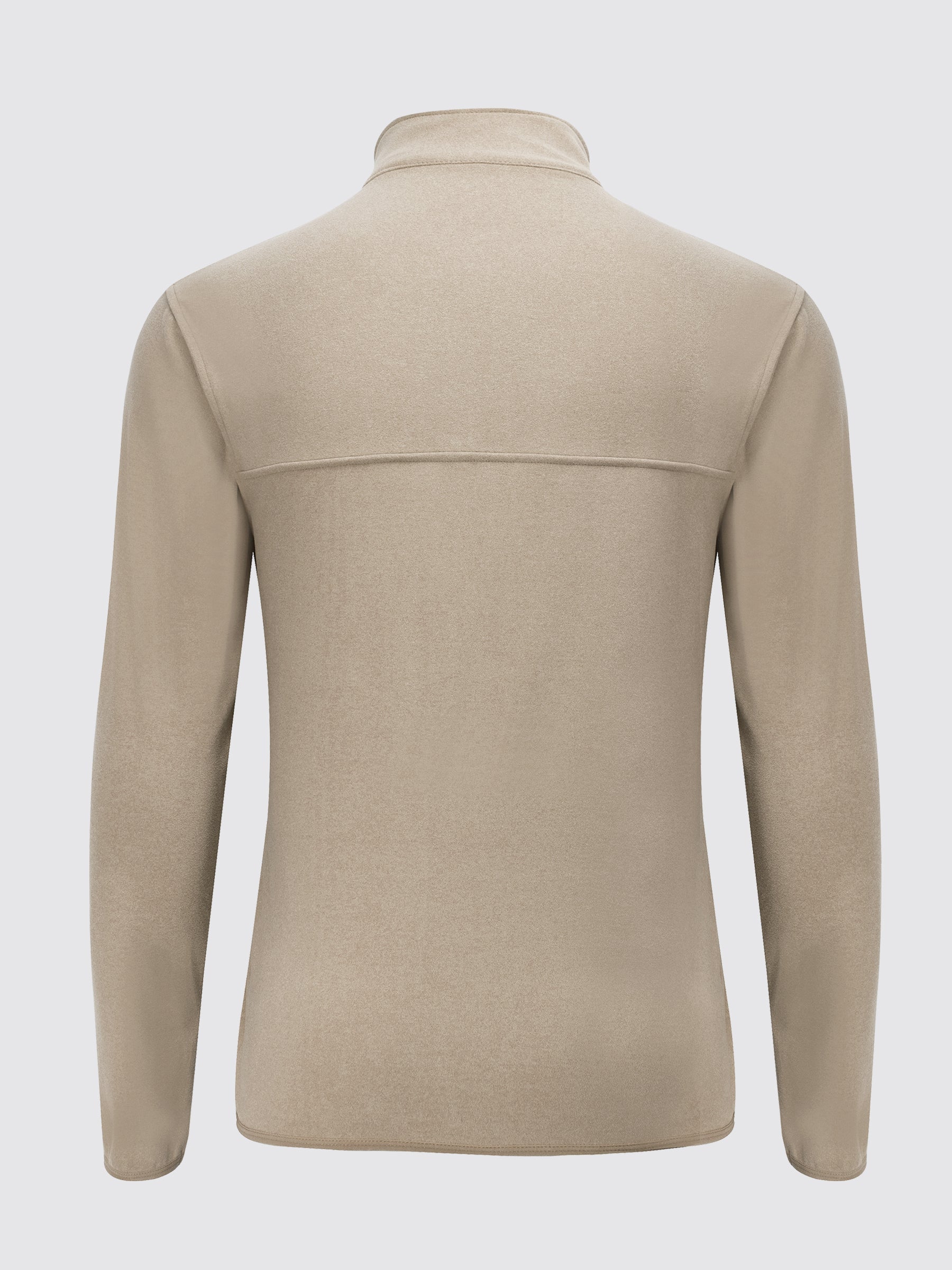 Willit Men's Fleece Pullover Lightweight Sportswear_Laydown_Khaki2