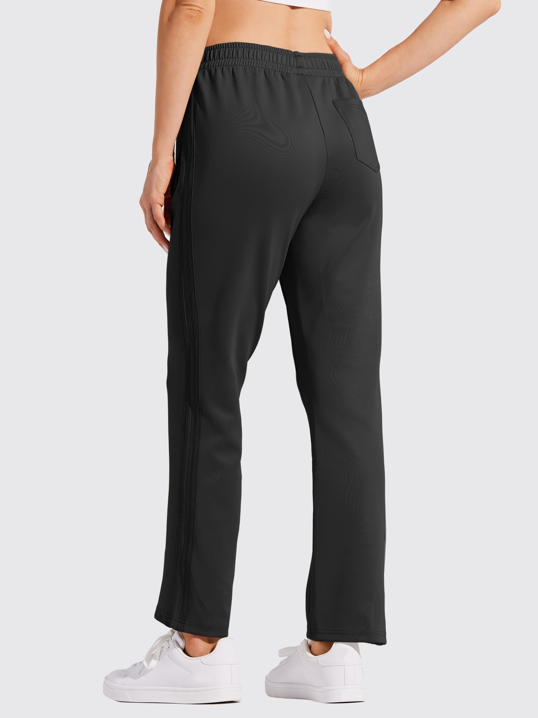 Willit Women's Warm Up Track Pants_Black2