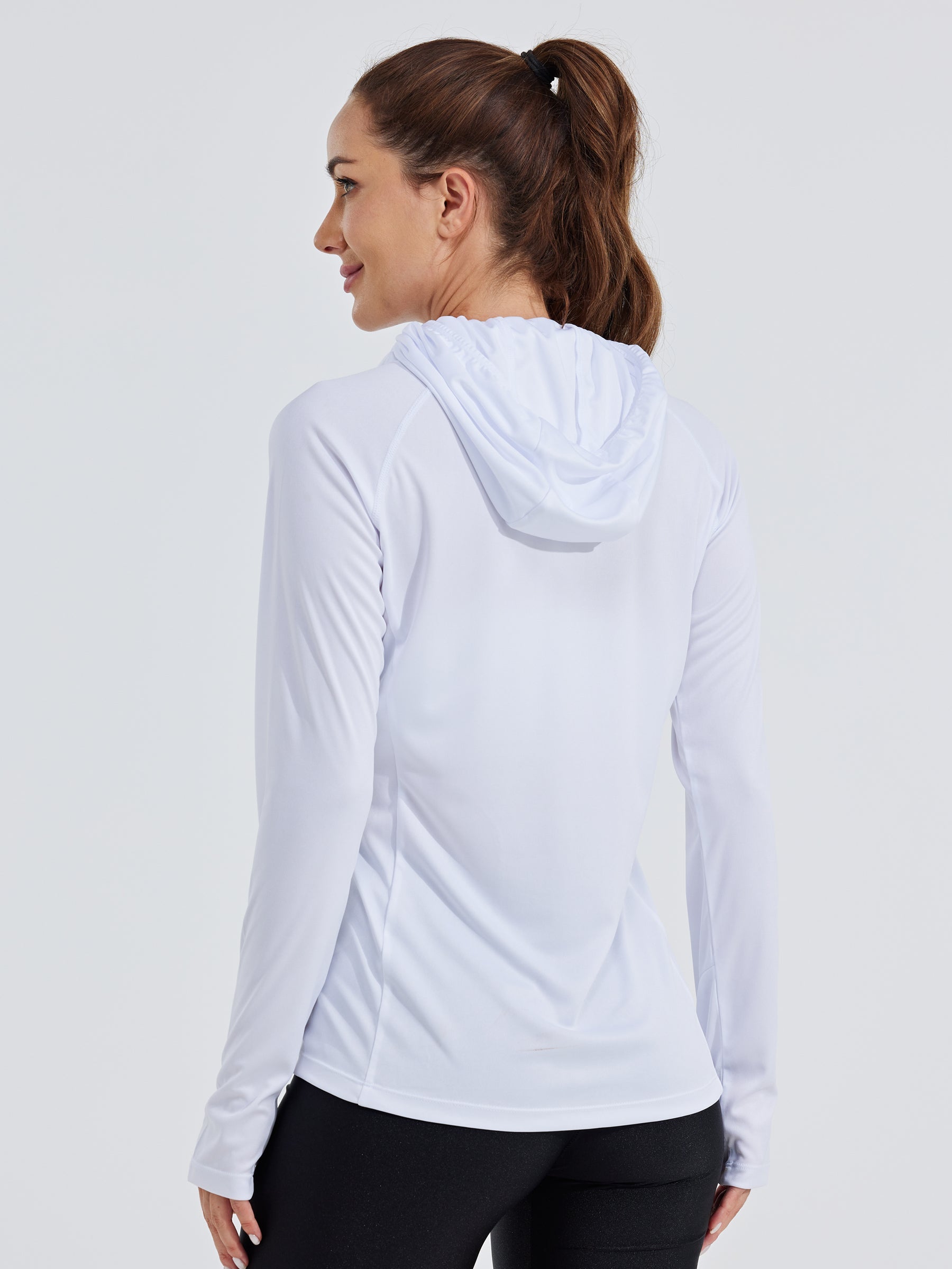 Women's Sun Protection Hoodie Long Sleeve with Face Mask Lightweight