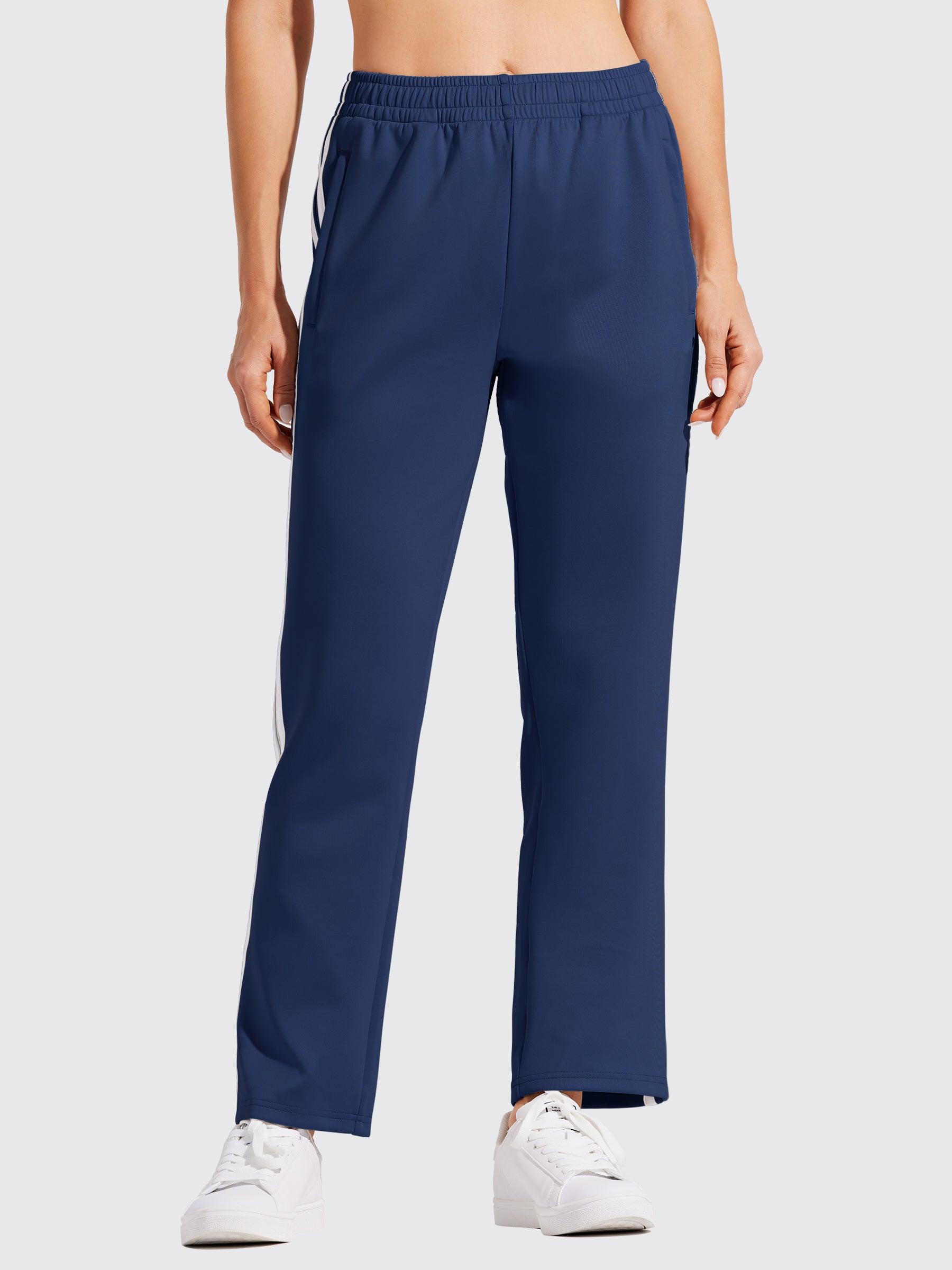 Willit Women's Warm Up Track Pants_Navy3