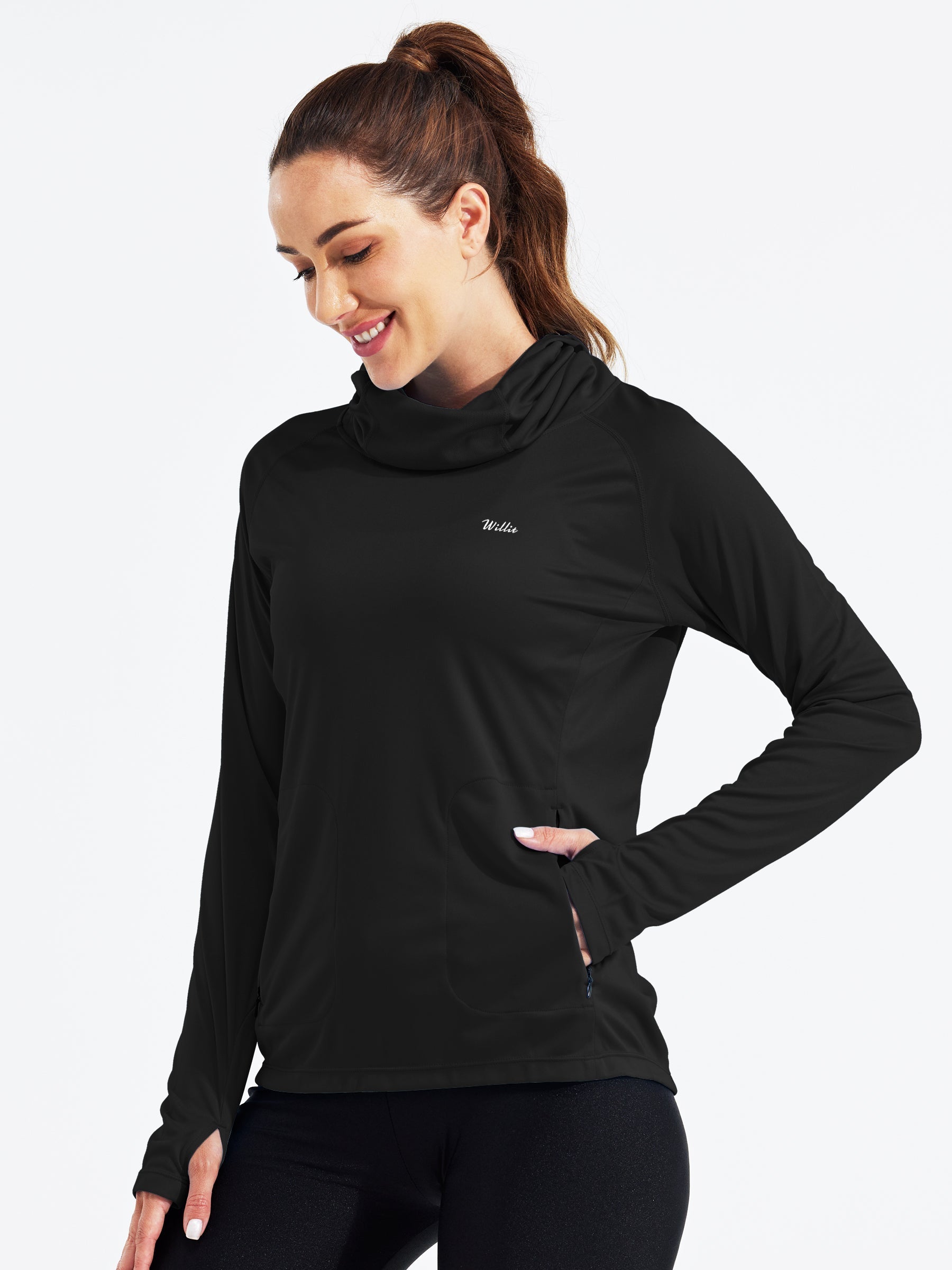 Women's Sun Protection Hoodie Long Sleeve with Face Mask Lightweight