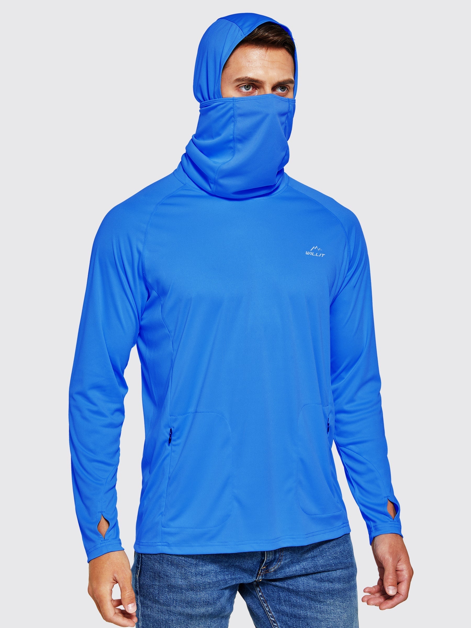 Willit Men's Sun Protection Hoodie UPF 50+_Brilliantblue3