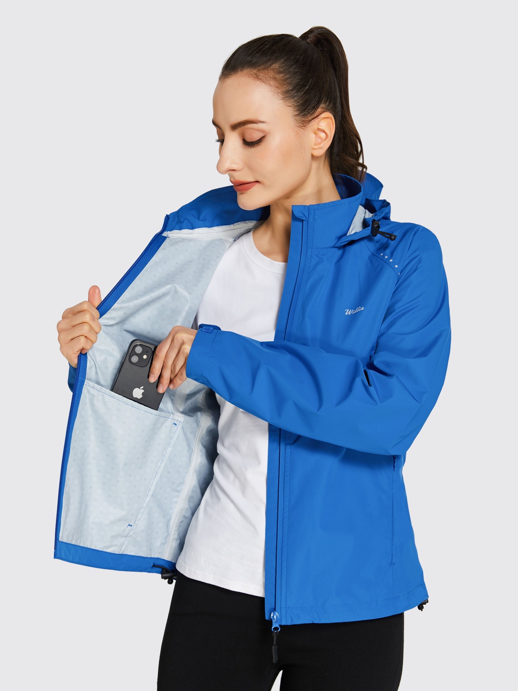 Willit Women's Waterproof Cycling Jackets_Blue_model4