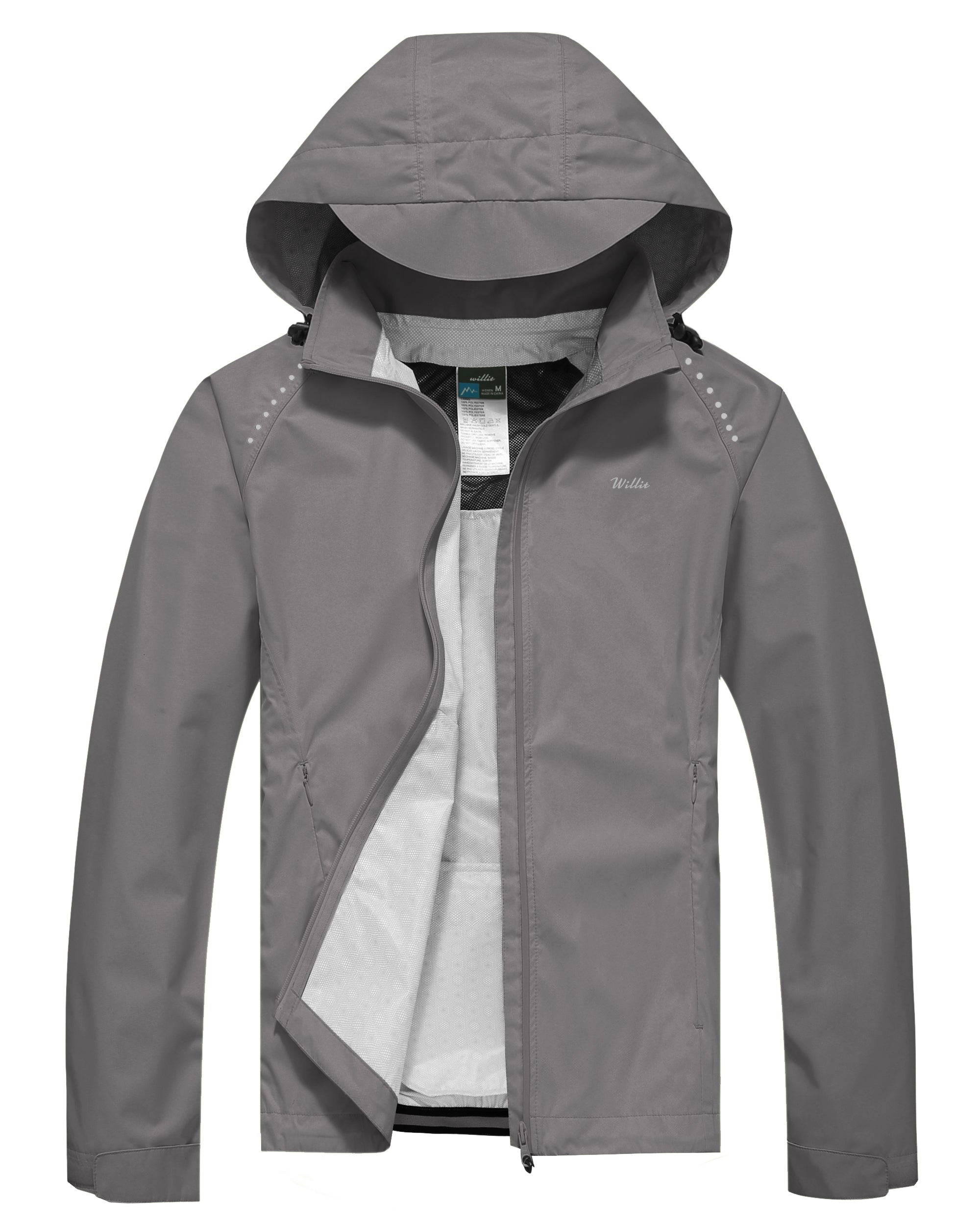 Willit Women's Waterproof Cycling Jackets_Gray_Laydown1
