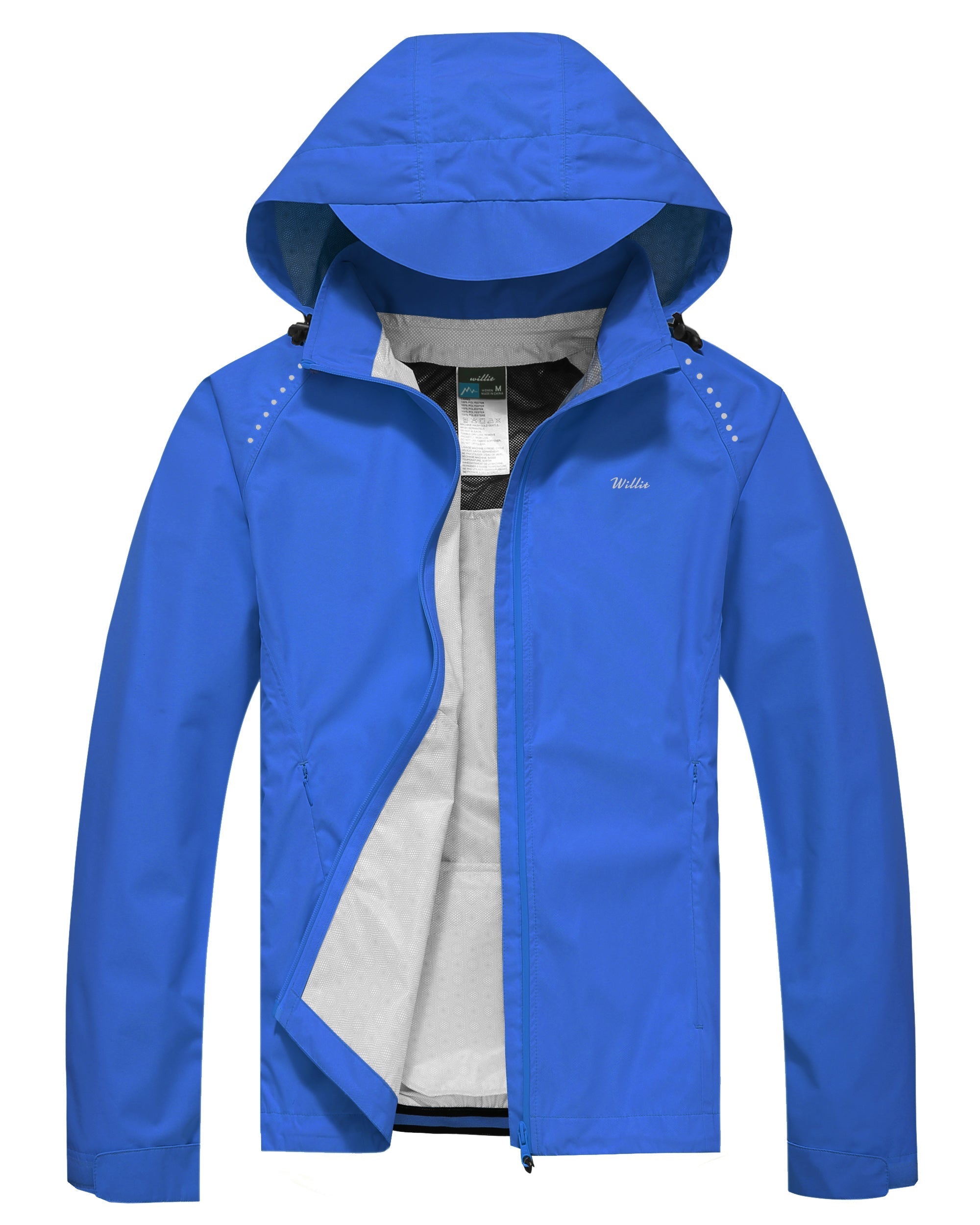 Willit Women's Waterproof Cycling Jackets_Blue_Laydown1