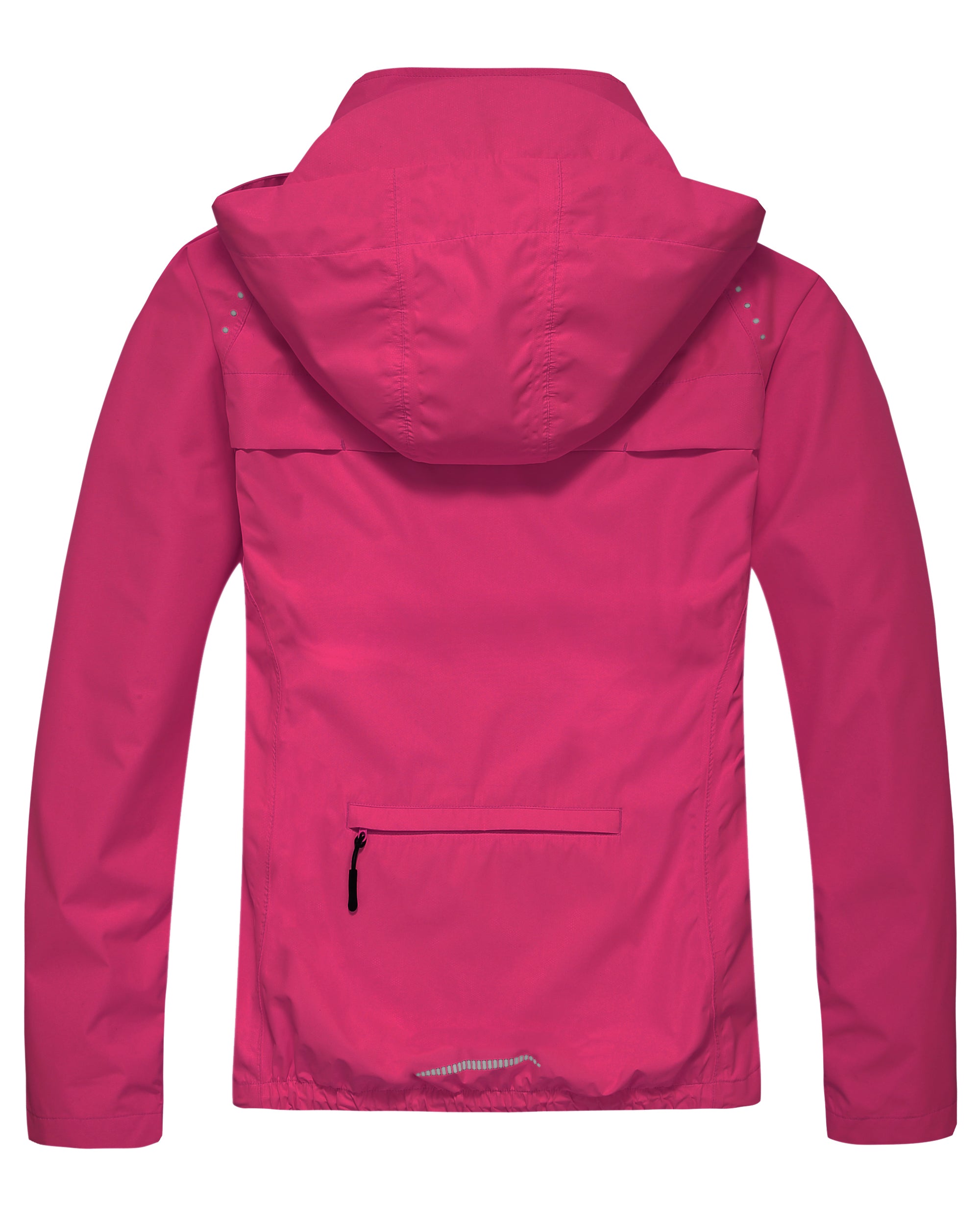 Willit Women's Waterproof Cycling Jackets_RoseRed_Laydown4