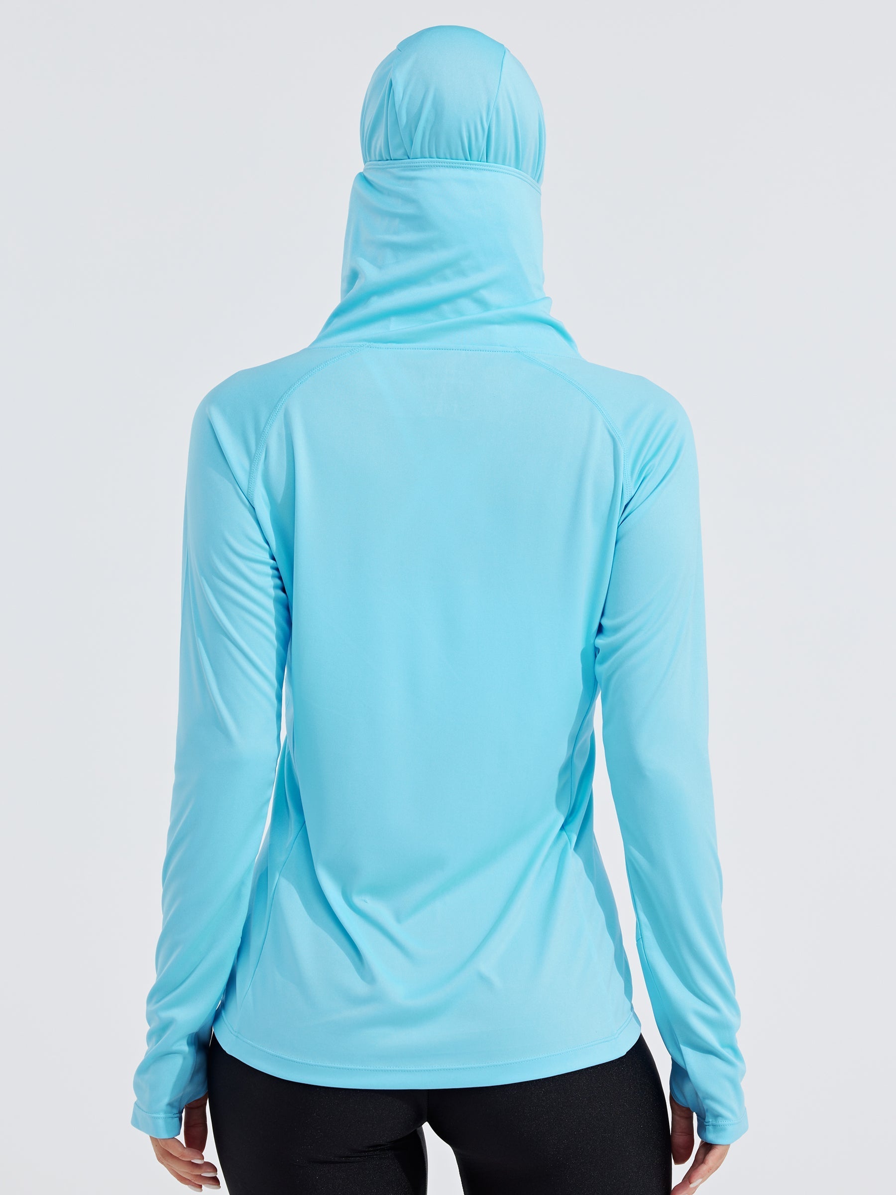 Women's Sun Protection Hoodie Long Sleeve with Face Mask Lightweight