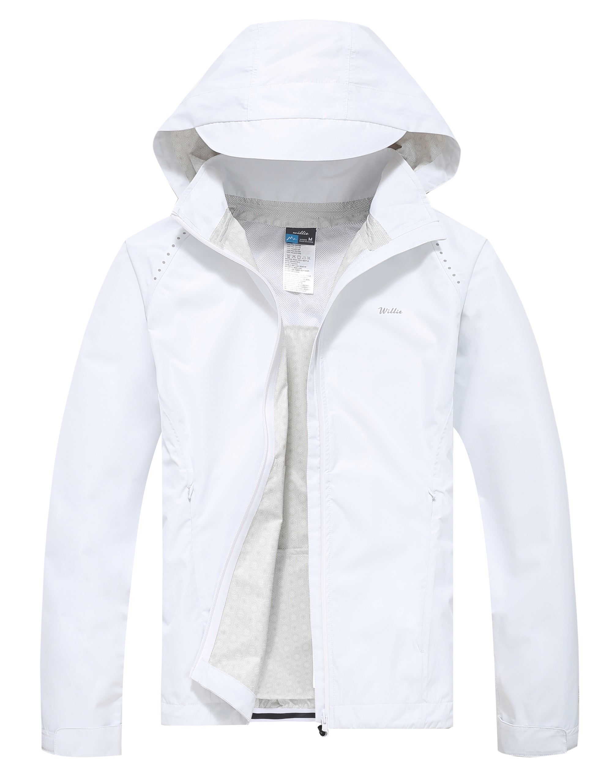 Willit Women's Waterproof Cycling Jackets_White_Laydown2