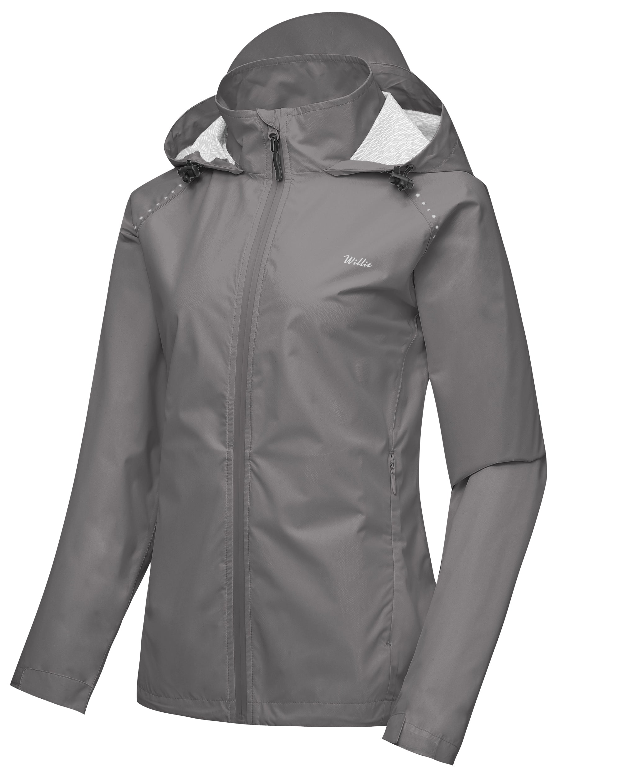 Willit Women's Waterproof Cycling Jackets_Gray_Laydown3