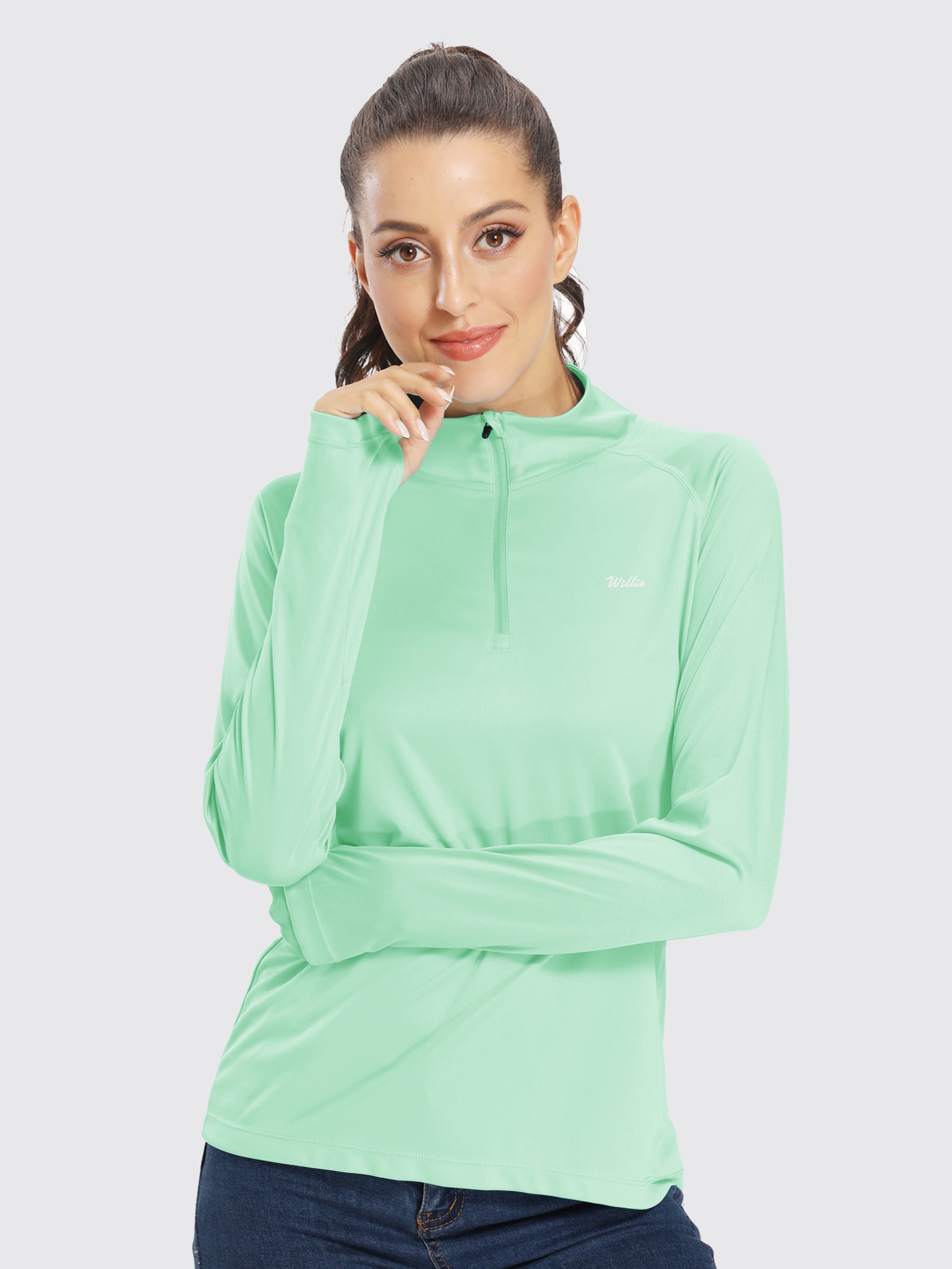 Women's UPF 50+ Sun Protection Shirt Half-Zip