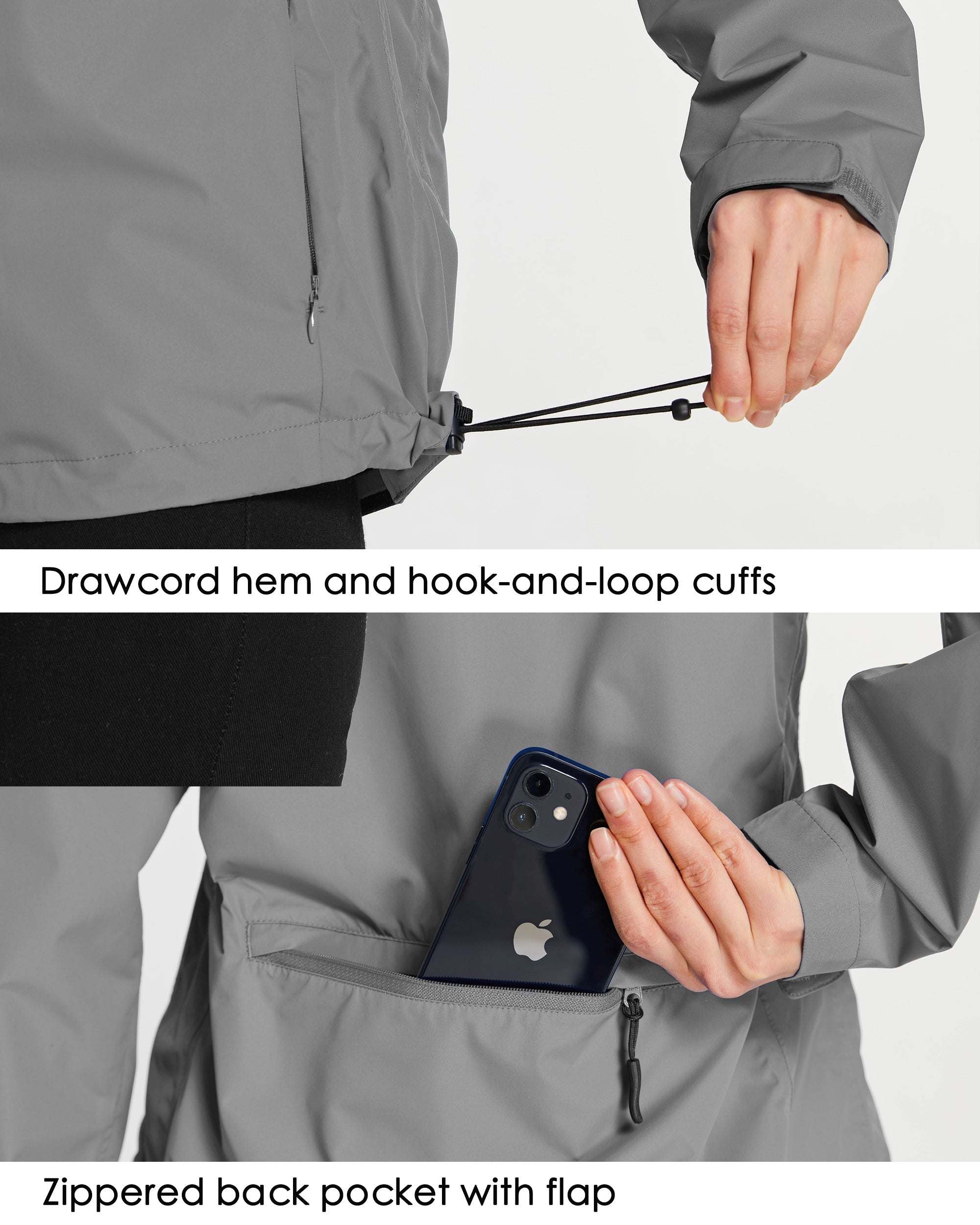 Willit Women's Waterproof Cycling Jackets_Gray_detail2