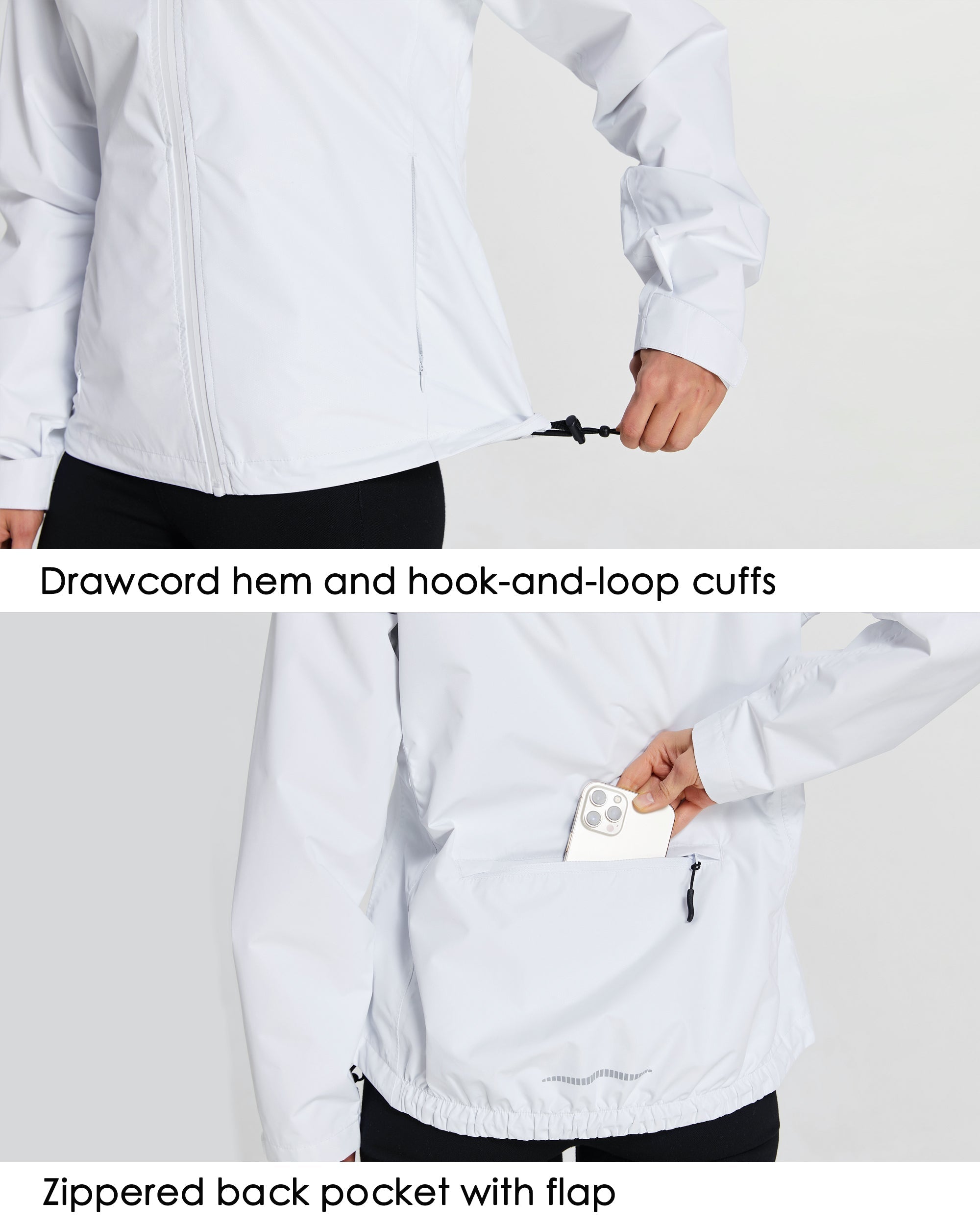 Willit Women's Waterproof Cycling Jackets_White_detail2