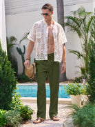 Willit Men's Casual Linen Drawstring Pants 30 In_armygreen5