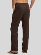 Willit Men's Casual Linen Drawstring Pants 30 In_brown3