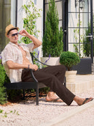 Willit Men's Casual Linen Drawstring Pants 28 In_brown5