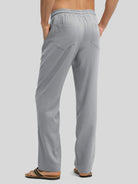 Willit Men's Casual Linen Drawstring Pants 28 In_light gray3