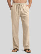 Willit Men's Casual Linen Drawstring Pants 30 In_light khaki1