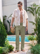 Willit Men's Casual Linen Drawstring Pants 28 In_sagegreen5